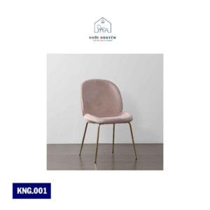 Ghế Ăn Bọc Nệm Vải Nhung Chân Mạ Vàng Sang Trọng | KNG.001