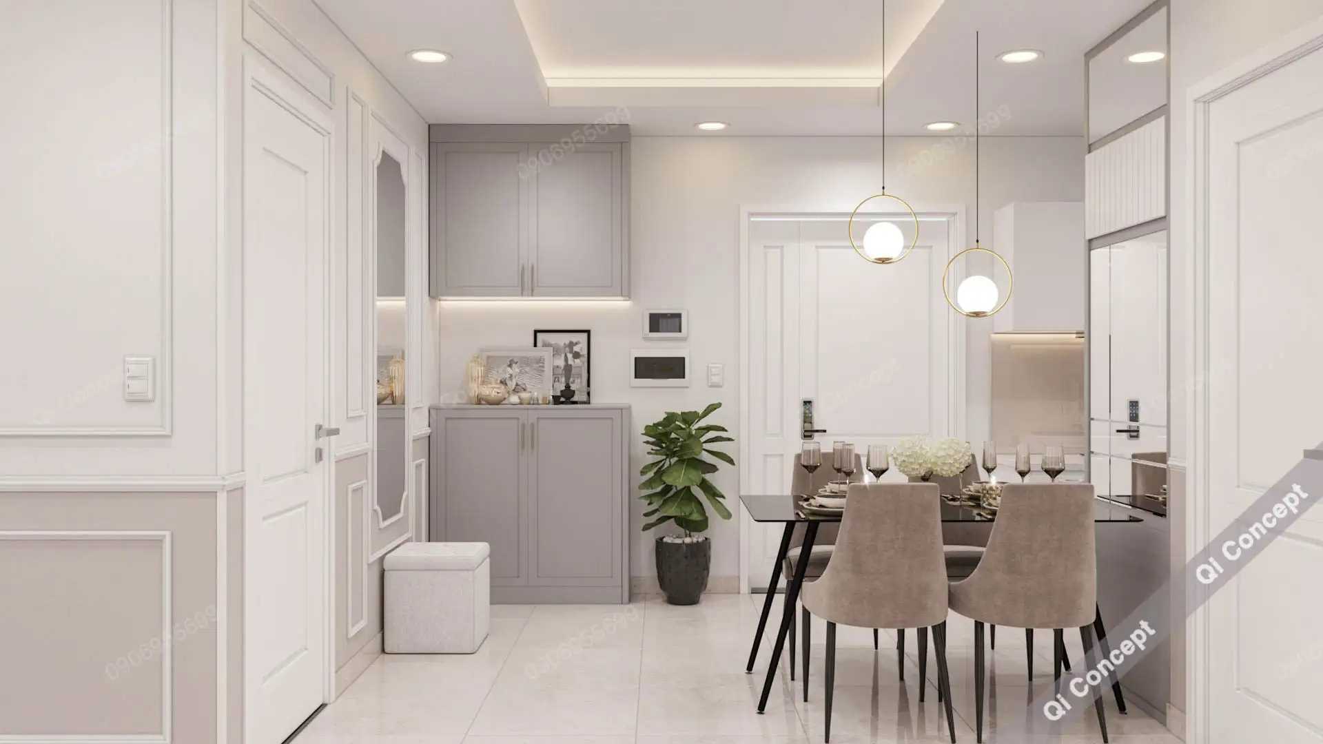 Thiết Kế Căn Hộ Saigon Mia Phong Cách Tân Cổ Điển