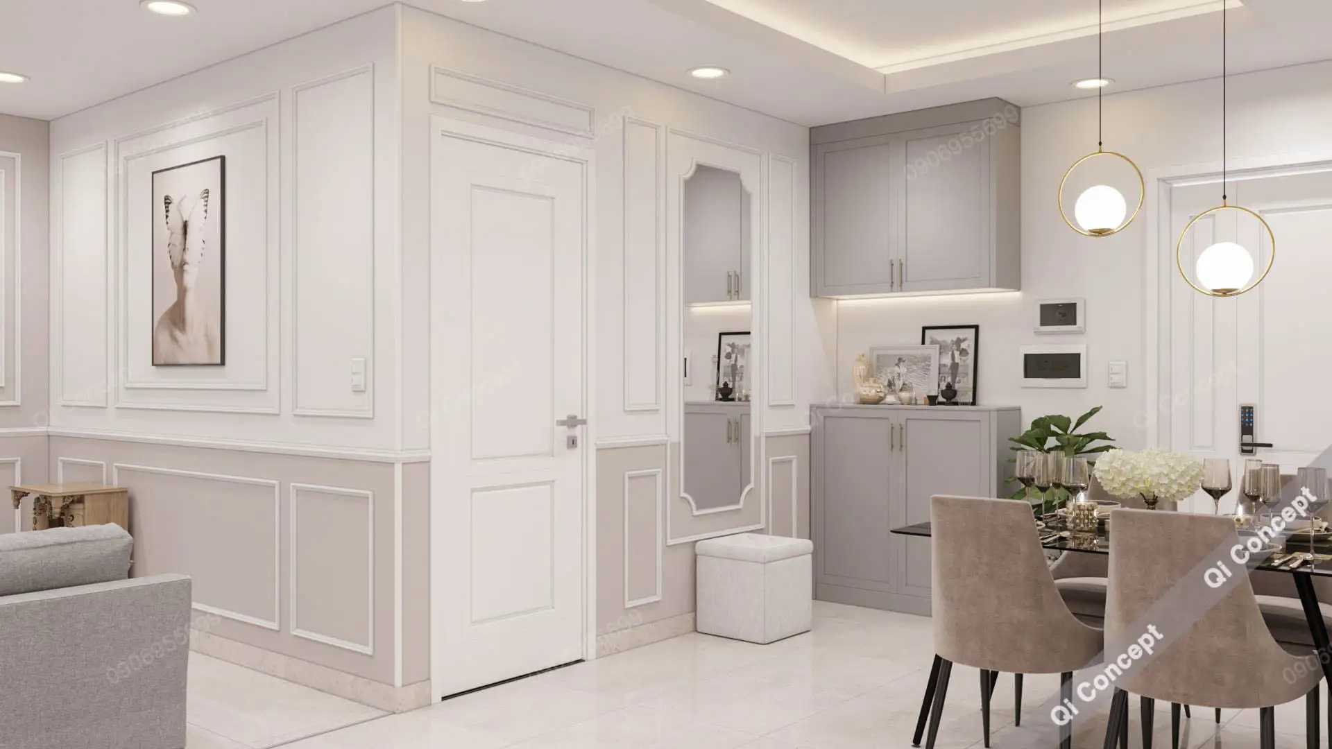 Thiết Kế Căn Hộ Saigon Mia Phong Cách Tân Cổ Điển