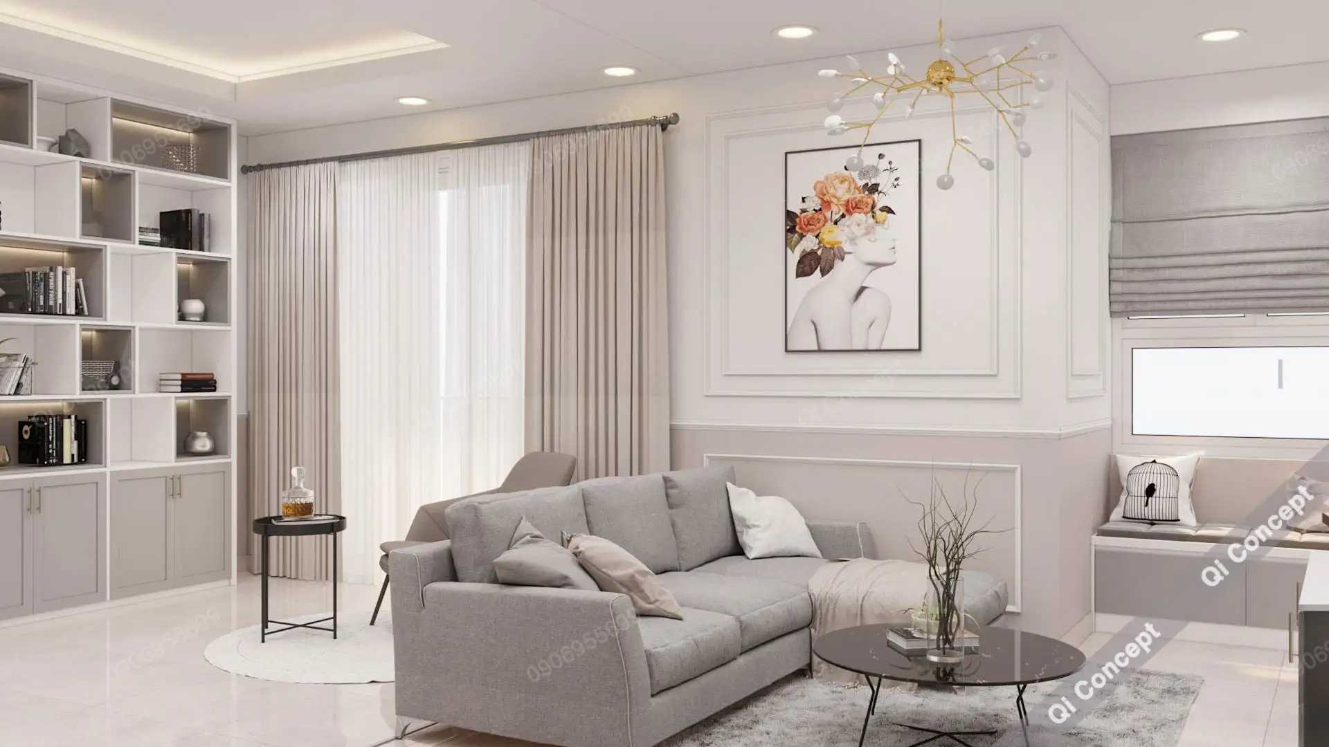 Thiết Kế Căn Hộ Saigon Mia Phong Cách Tân Cổ Điển