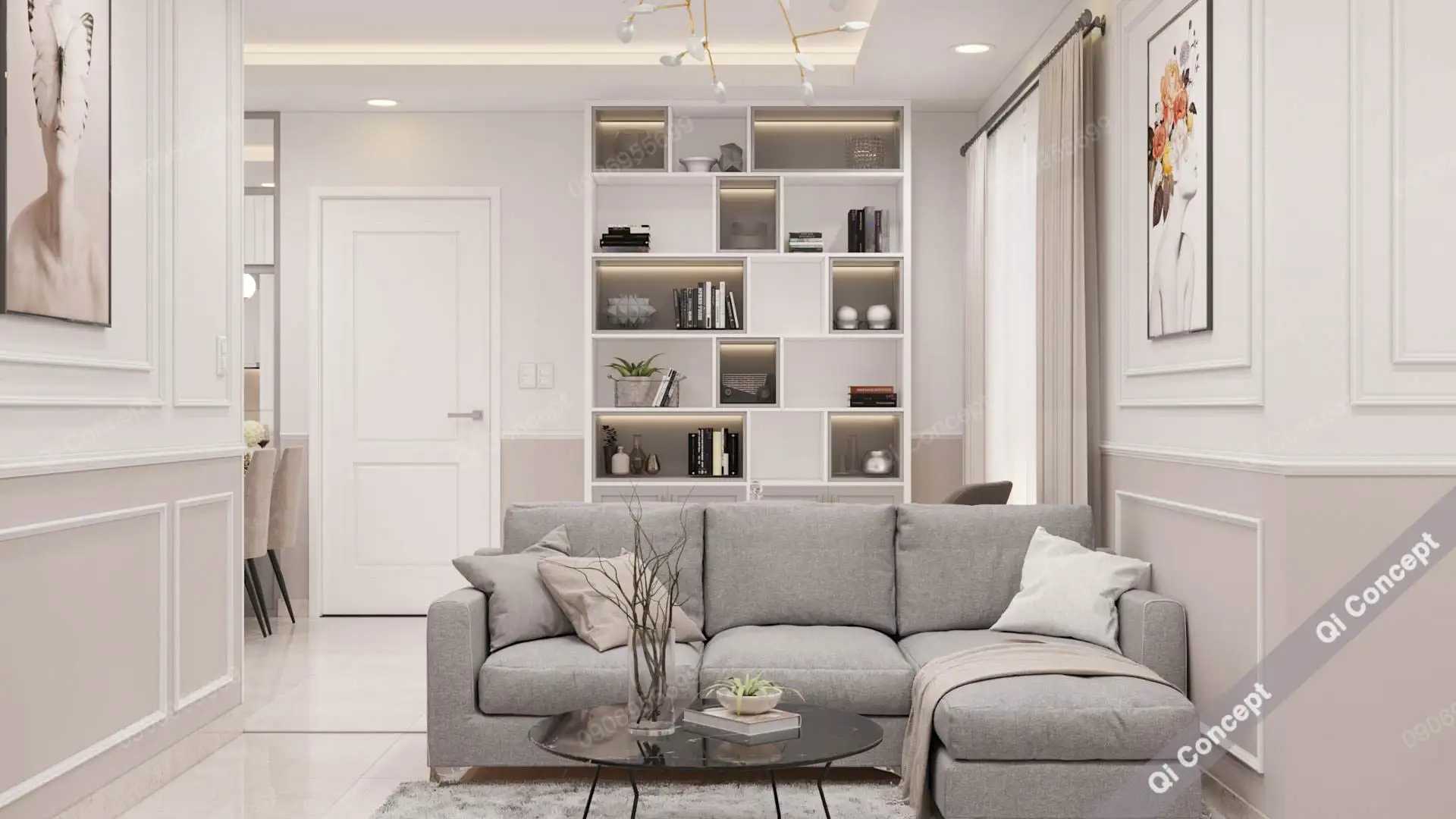 Thiết Kế Căn Hộ Saigon Mia Phong Cách Tân Cổ Điển