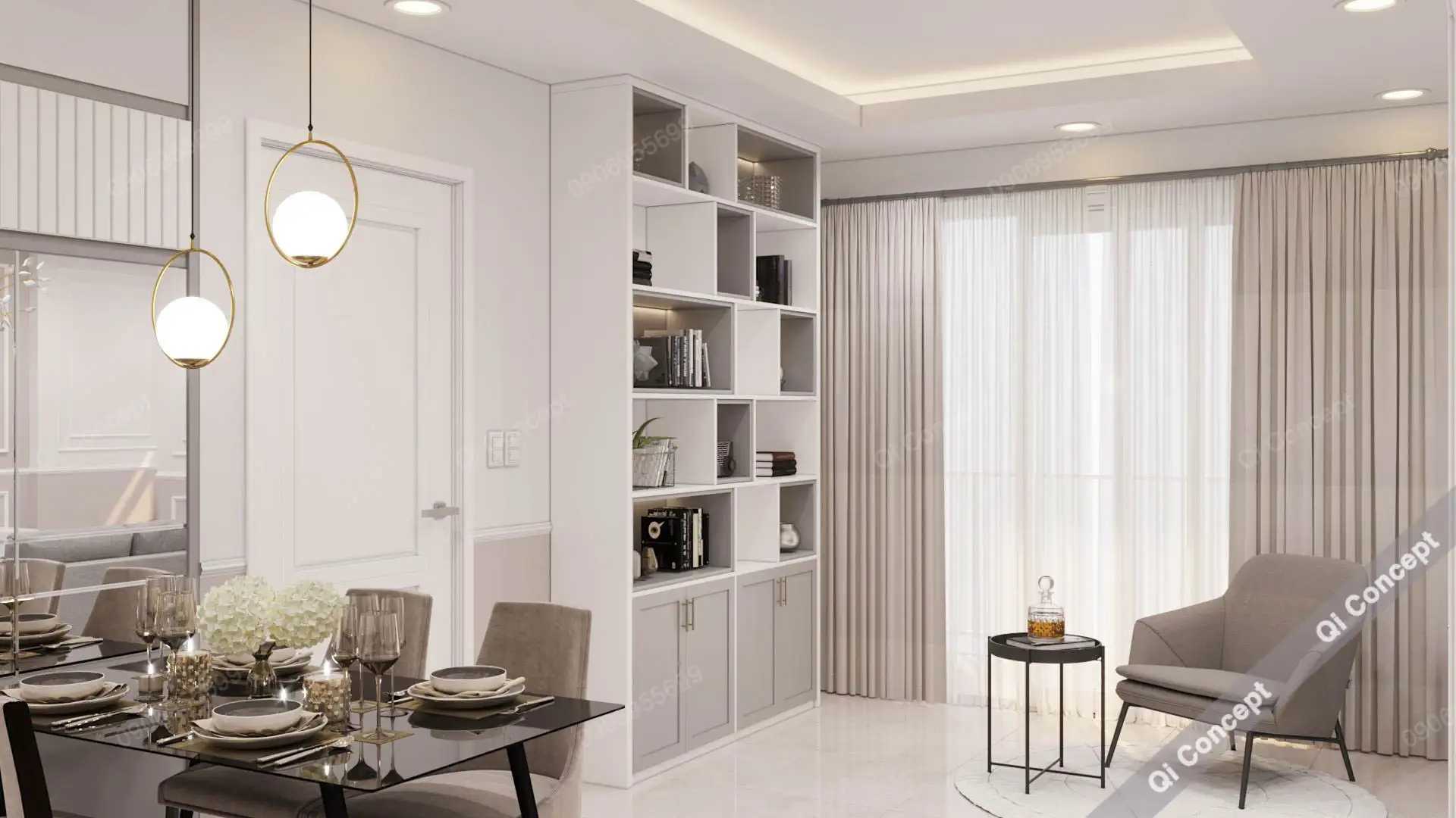 Thiết Kế Căn Hộ Saigon Mia Phong Cách Tân Cổ Điển