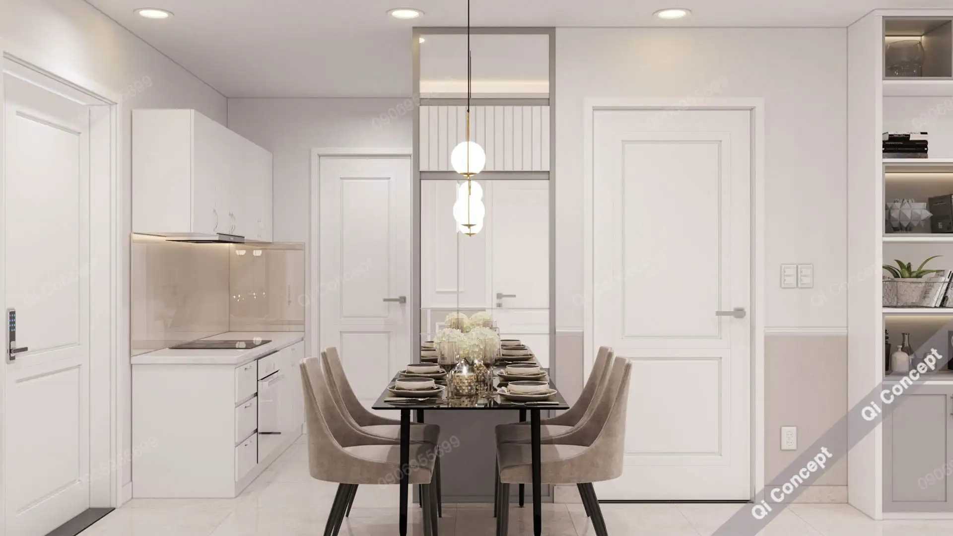 Thiết Kế Căn Hộ Saigon Mia Phong Cách Tân Cổ Điển