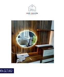 Gương LED Tròn Phun Cát Viền - Hắt Trước | KN.GLT.002