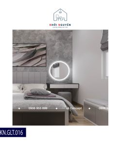 Gương LED Tròn Phun Cát Viền | KN.GLT.016