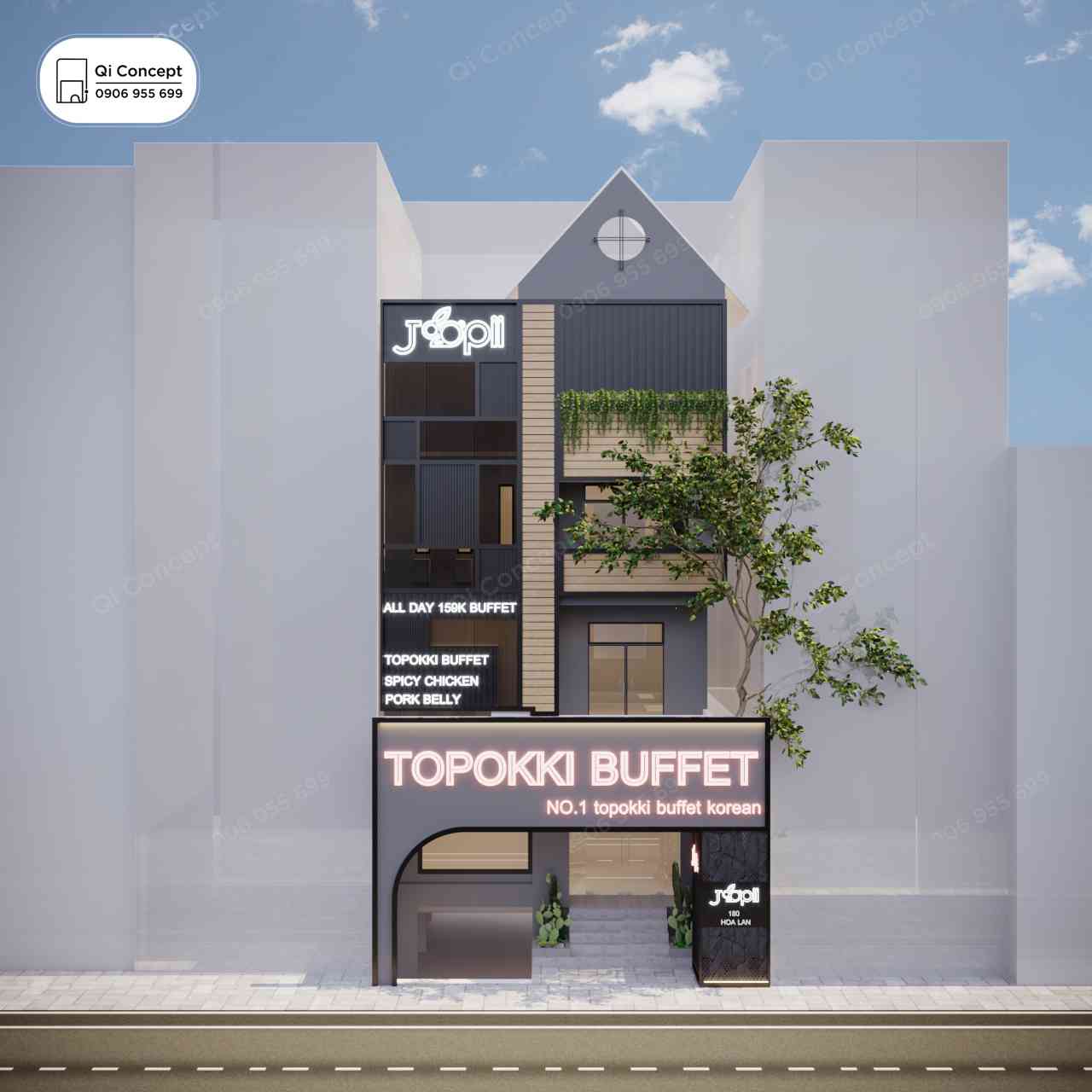 Báo Giá Thiết Kế Nhà Hàng Hàn Quốc Joopii Topokki