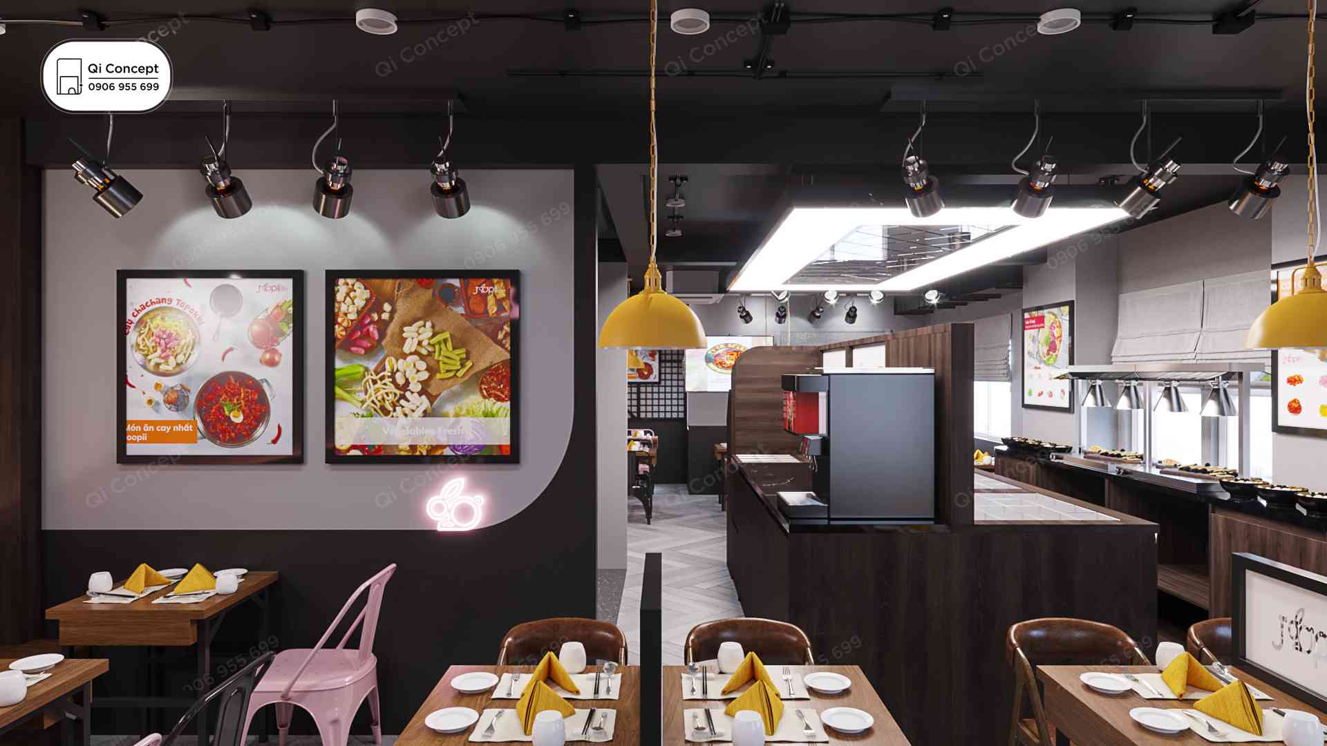 Báo Giá Thiết Kế Nhà Hàng Hàn Quốc Joopii Topokki