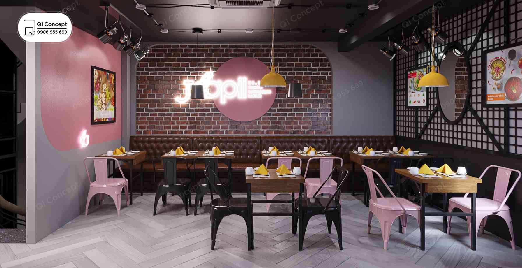 Báo Giá Thiết Kế Nhà Hàng Hàn Quốc Joopii Topokki