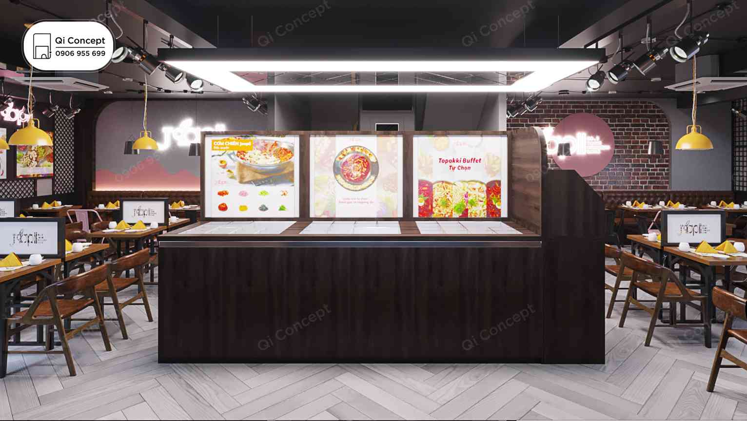 Báo Giá Thiết Kế Nhà Hàng Hàn Quốc Joopii Topokki