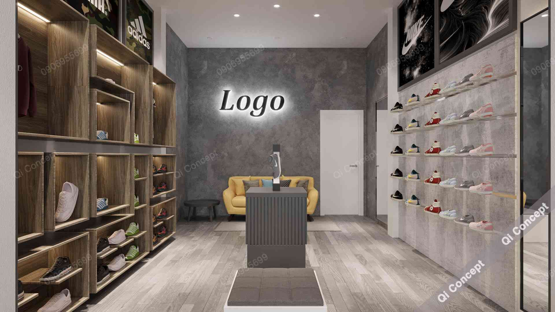 Báo Giá Thiết Kế Nội Thất Shop Giày Chi Phí Bao Nhiêu