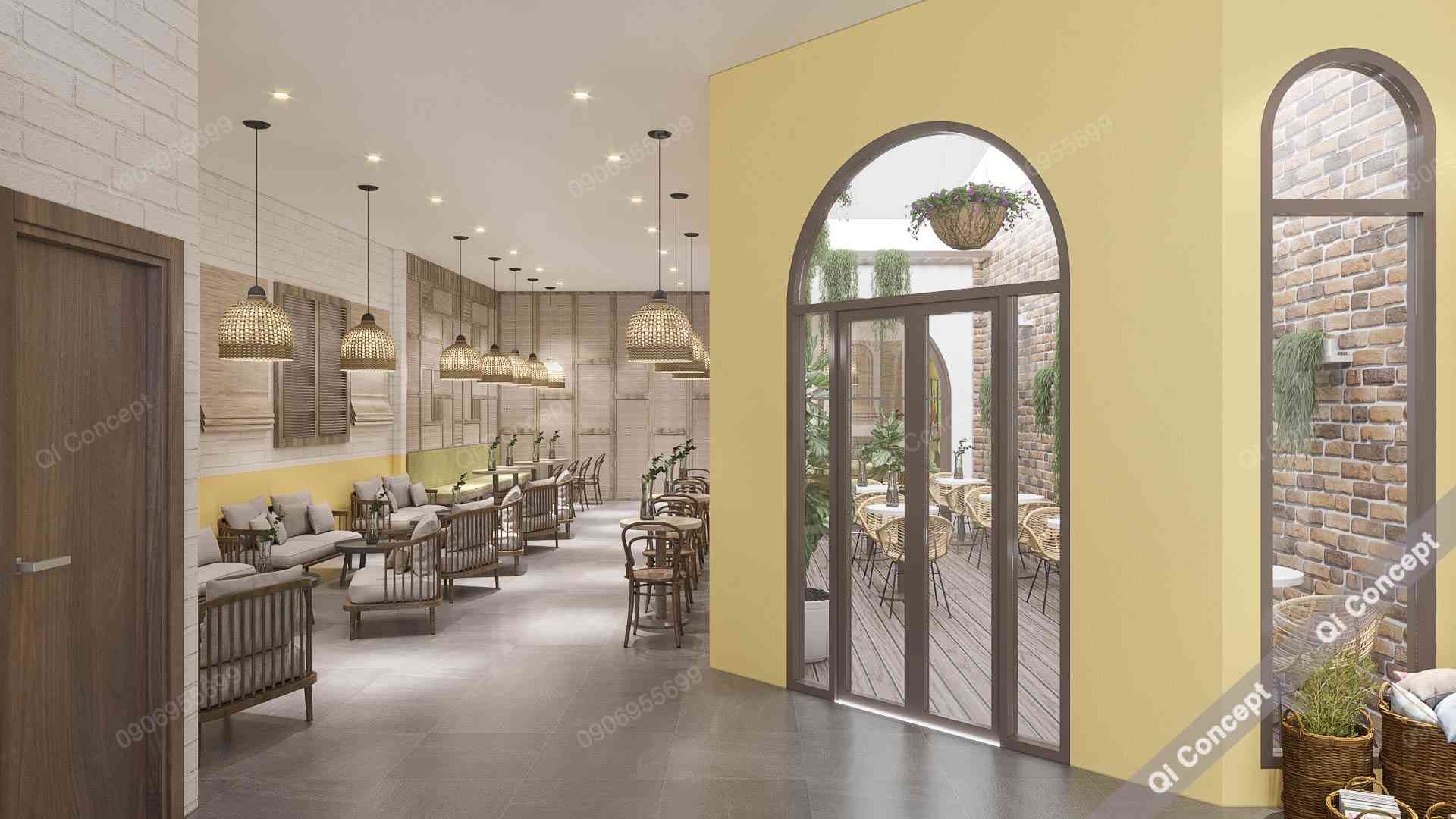 Chi Phí Thiết Kế Quán Cafe Trà Sữa Hoa Hướng Dương