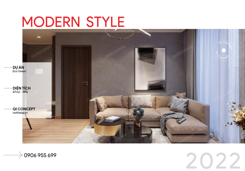 Thiết Kế Nội Thất Căn Hộ Quận 7 Hiện Đại Dự Án Eco Green Saigon