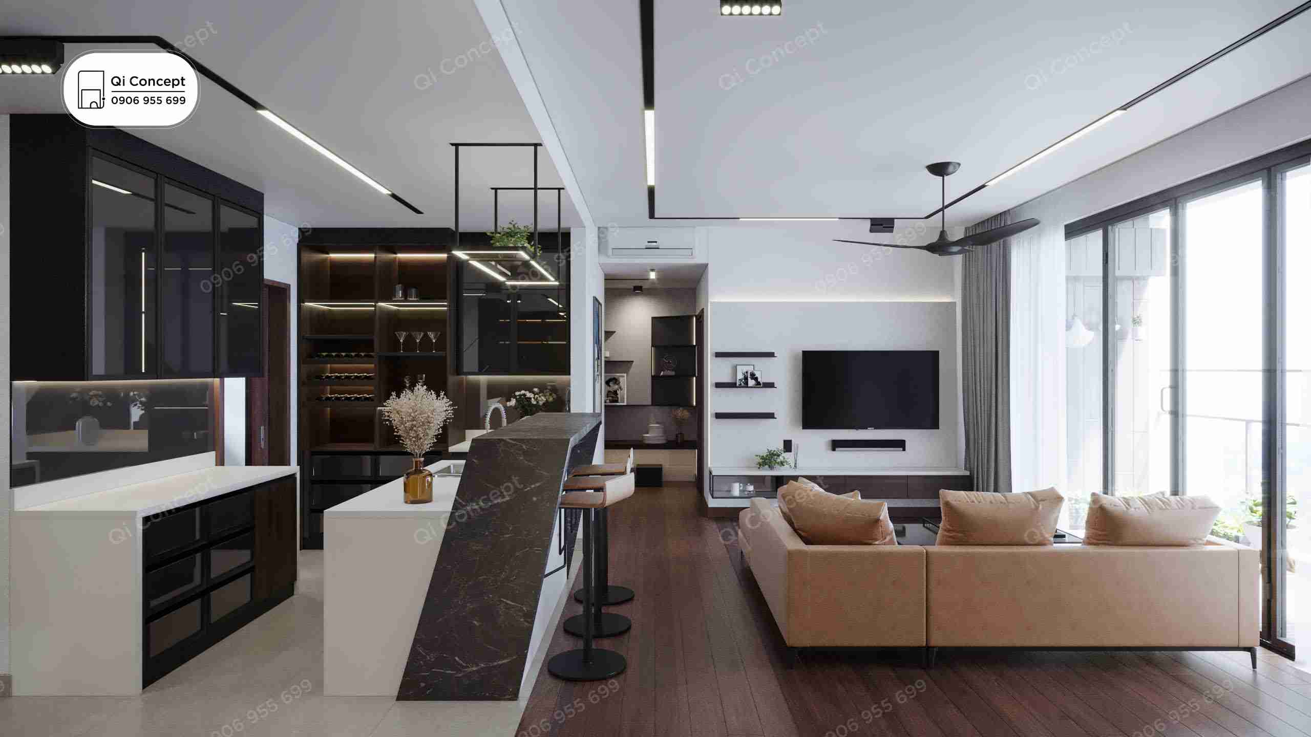 Siêu Phẩm 15 Tỷ Đồng Thiết Kế Nội Thất Căn Hộ 3PN Chung Cư D' Edge Thảo Điền