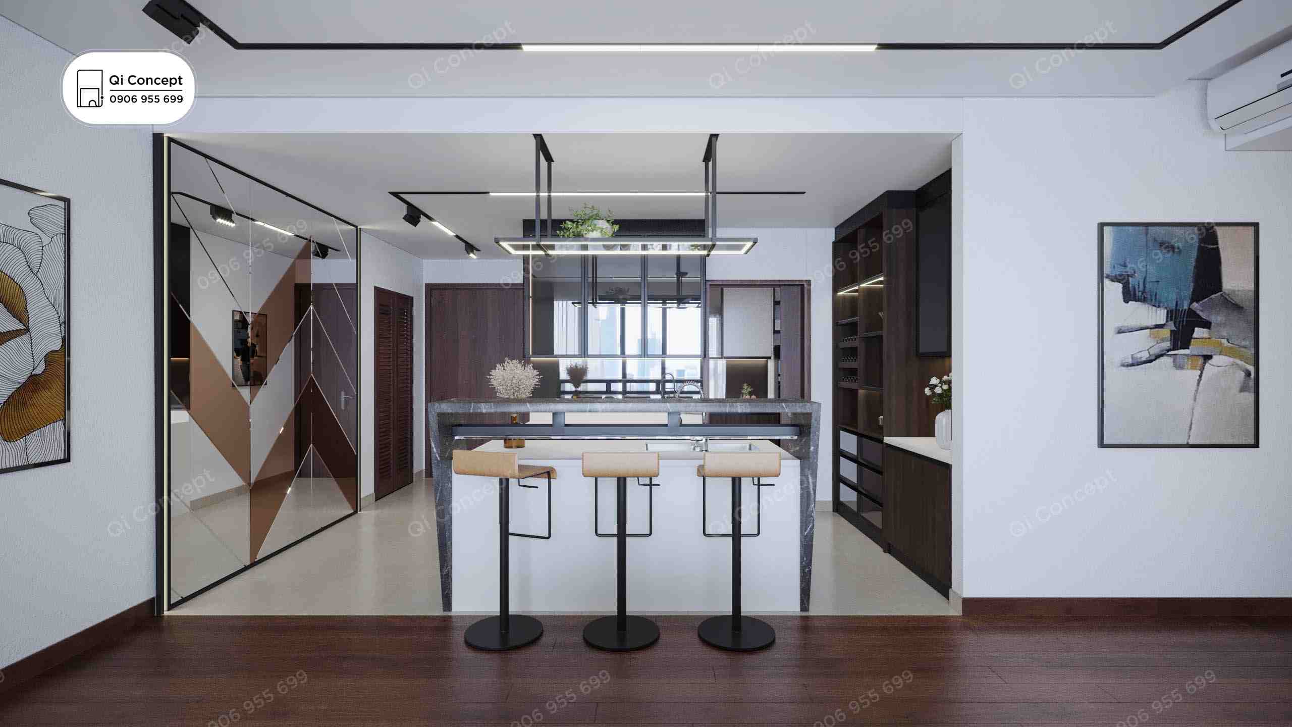 Siêu Phẩm 15 Tỷ Đồng Thiết Kế Nội Thất Căn Hộ 3PN Chung Cư D’ Edge Thảo Điền