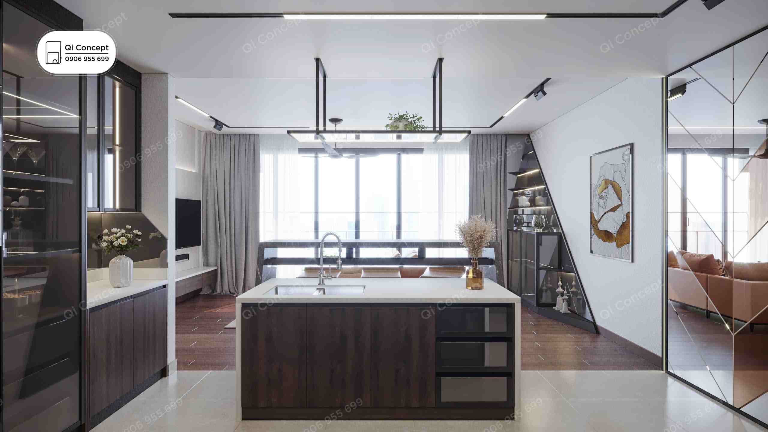 Siêu Phẩm 15 Tỷ Đồng Thiết Kế Nội Thất Căn Hộ 3PN Chung Cư D’ Edge Thảo Điền