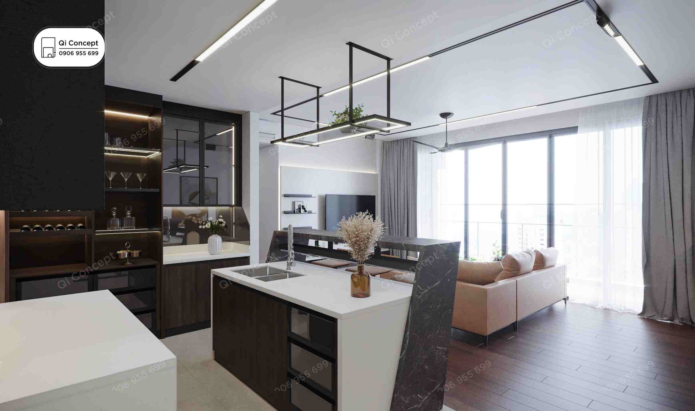 Siêu Phẩm 15 Tỷ Đồng Thiết Kế Nội Thất Căn Hộ 3PN Chung Cư D’ Edge Thảo Điền