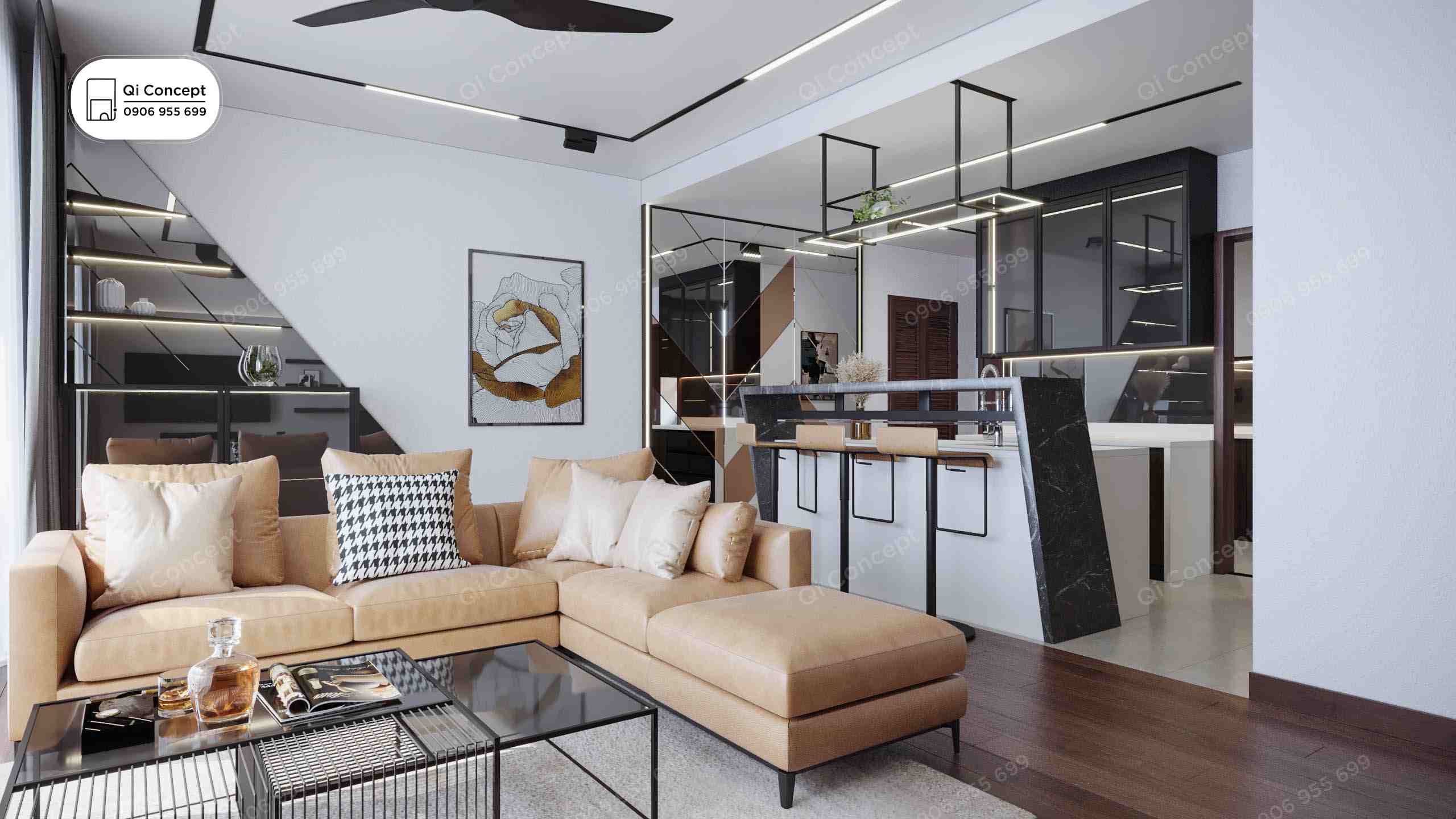 Siêu Phẩm 15 Tỷ Đồng Thiết Kế Nội Thất Căn Hộ 3PN Chung Cư D’ Edge Thảo Điền