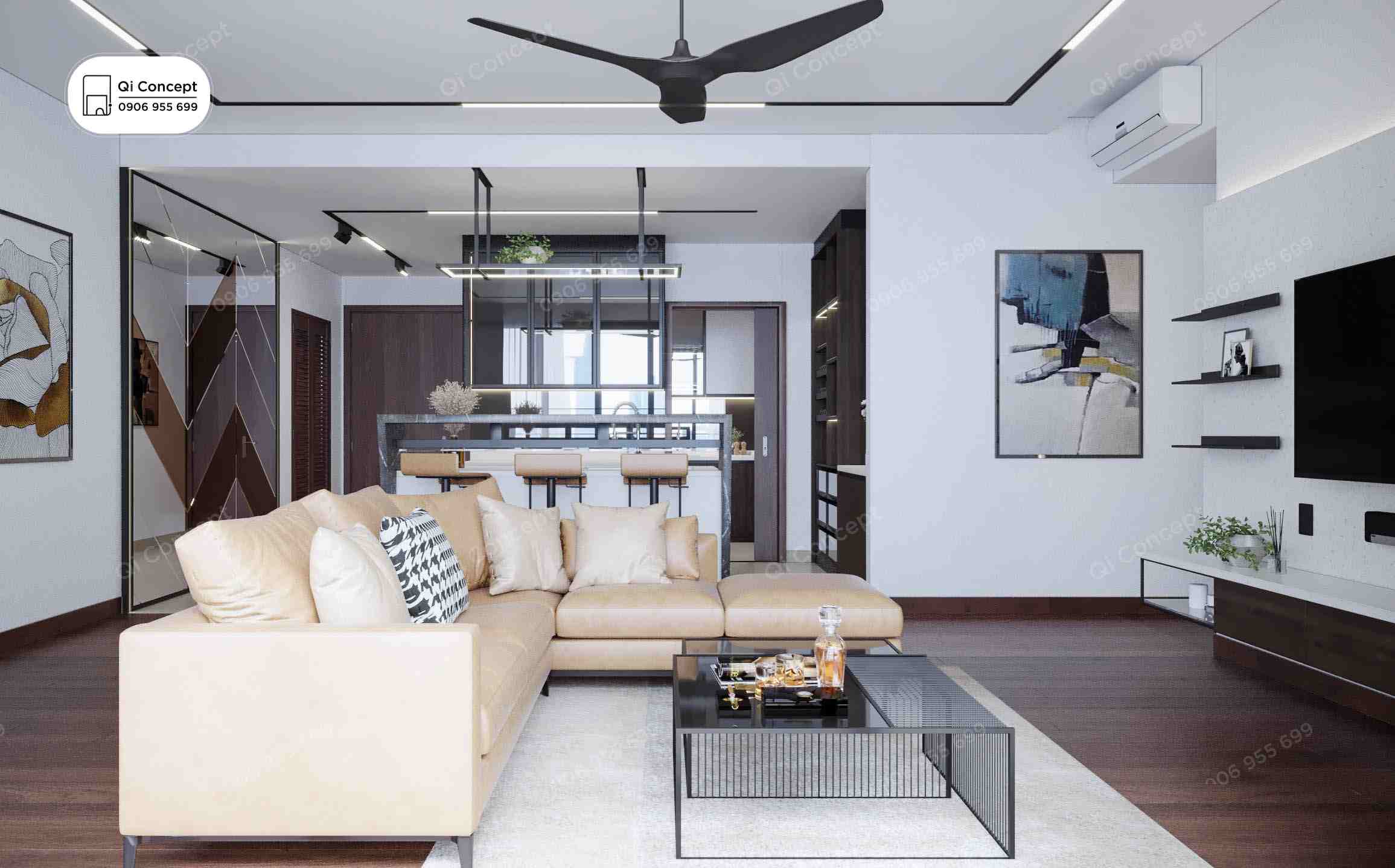 Siêu Phẩm 15 Tỷ Đồng Thiết Kế Nội Thất Căn Hộ 3PN Chung Cư D’ Edge Thảo Điền