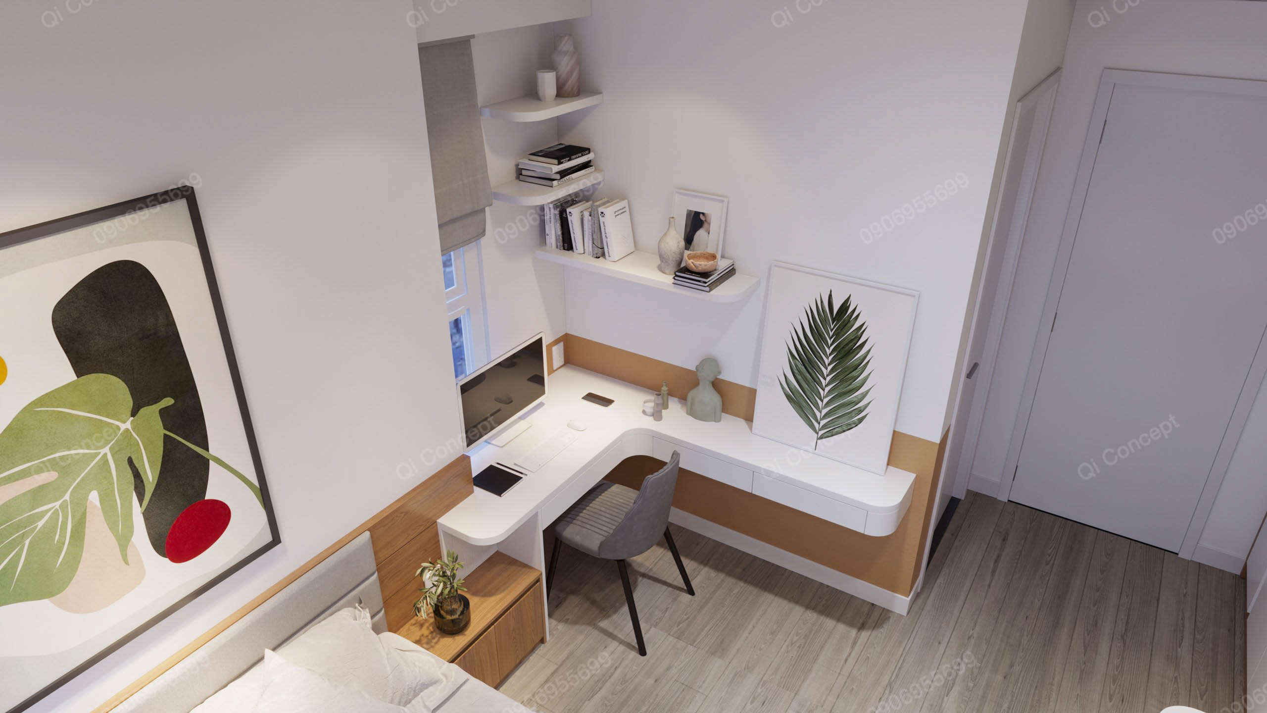 Phong cách hiện đại không gian phòng ngủ Master