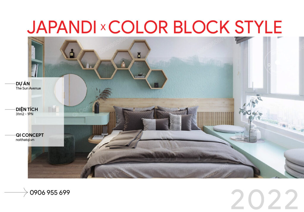 Thiết Kế Nội Thất Chung Cư Phong Cách Nhật Bản Mix Color Block Tại Quận 2