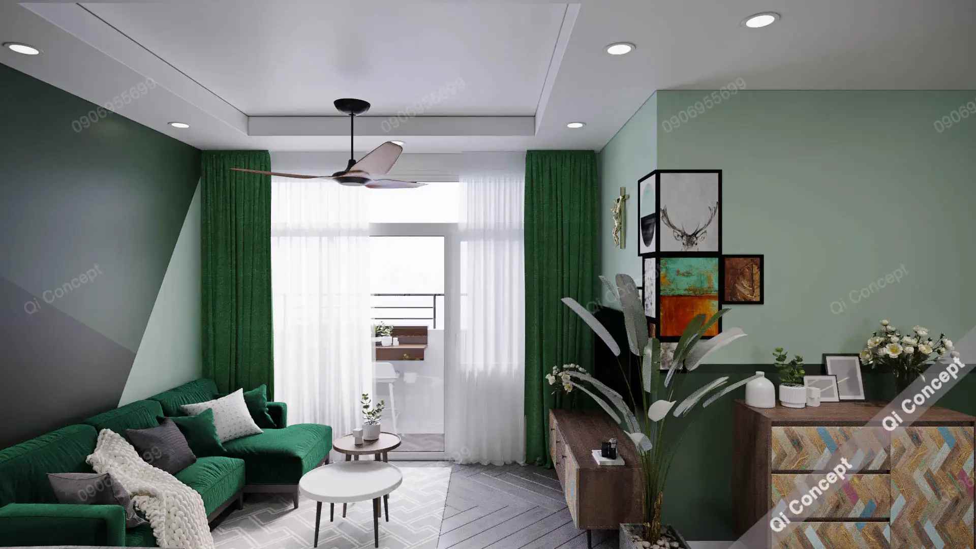 Không Gian Xanh Mát Nhờ Phong Cách Thiết Kế Nội Thất Nhiệt Đới