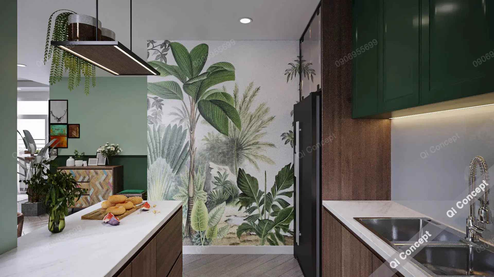 Không Gian Xanh Mát Nhờ Phong Cách Thiết Kế Nội Thất Nhiệt Đới