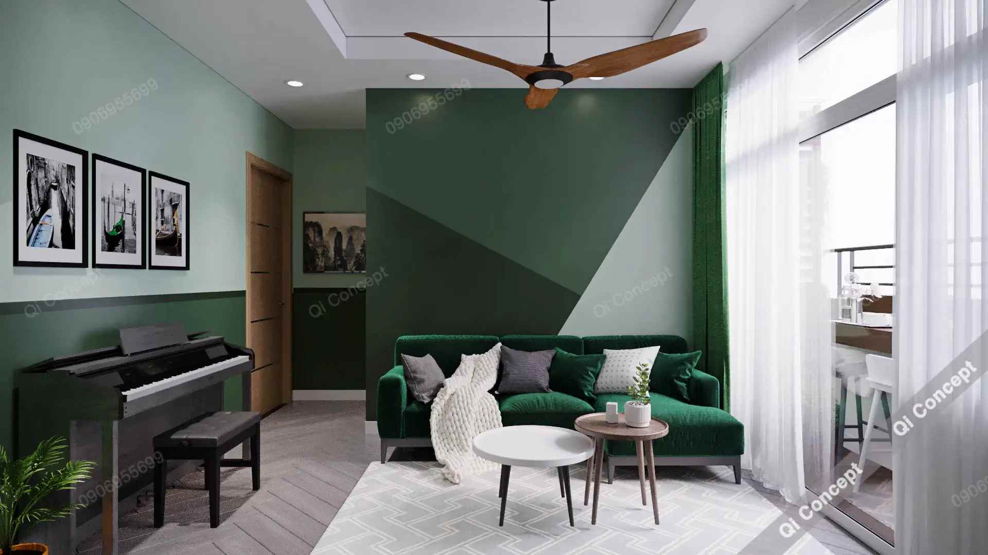 Không Gian Xanh Mát Nhờ Phong Cách Thiết Kế Nội Thất Nhiệt Đới