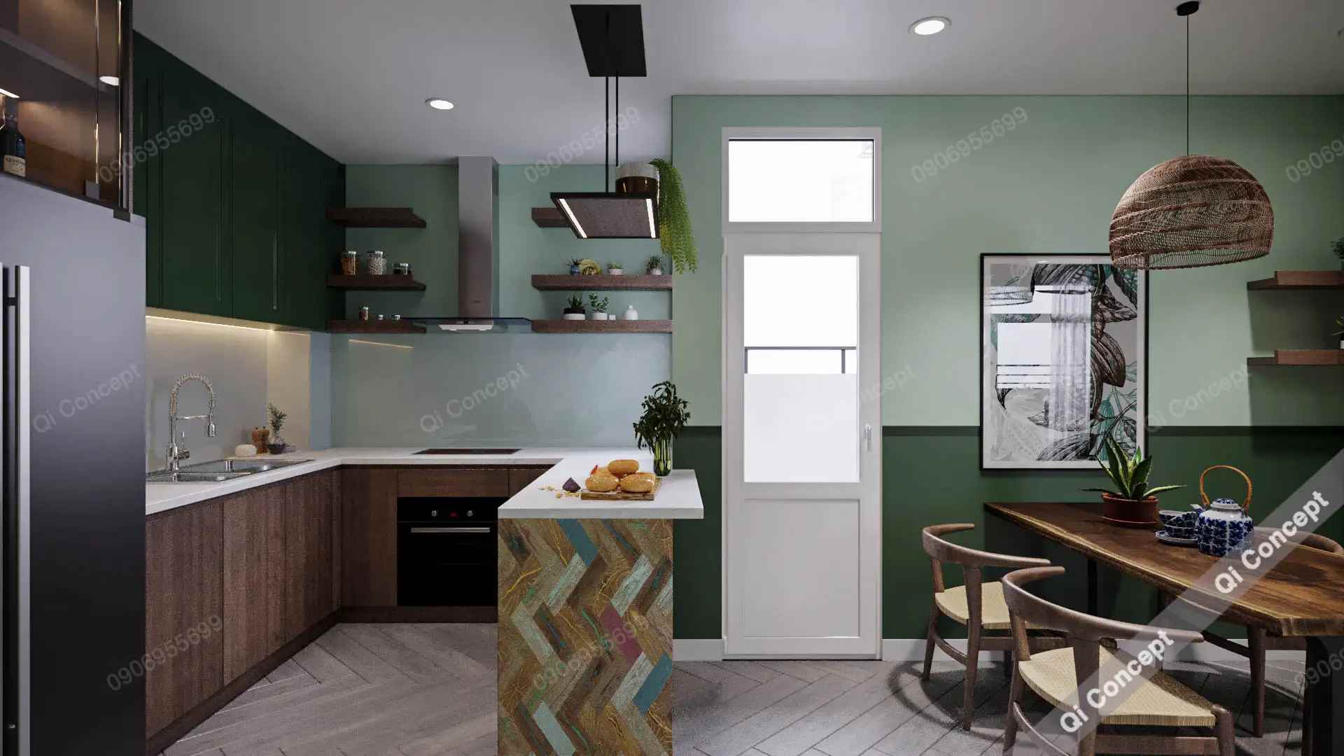 Không Gian Xanh Mát Nhờ Phong Cách Thiết Kế Nội Thất Nhiệt Đới