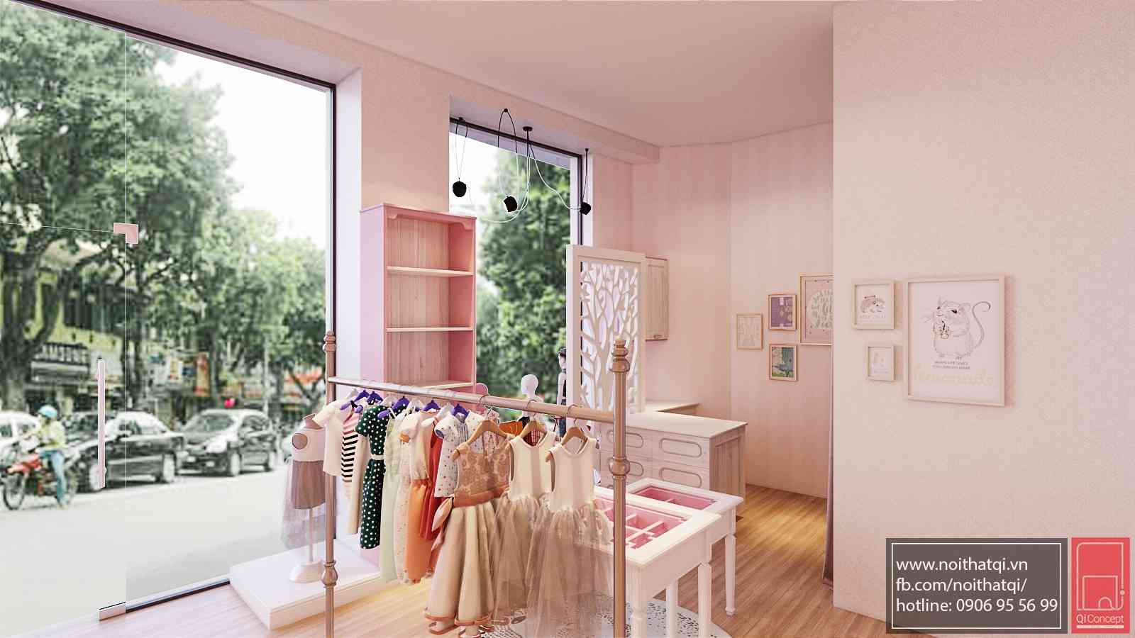 Thiết Kế Nội Thất Showroom Quần Áo Trẻ Em Ruby Midu Kid Clothing