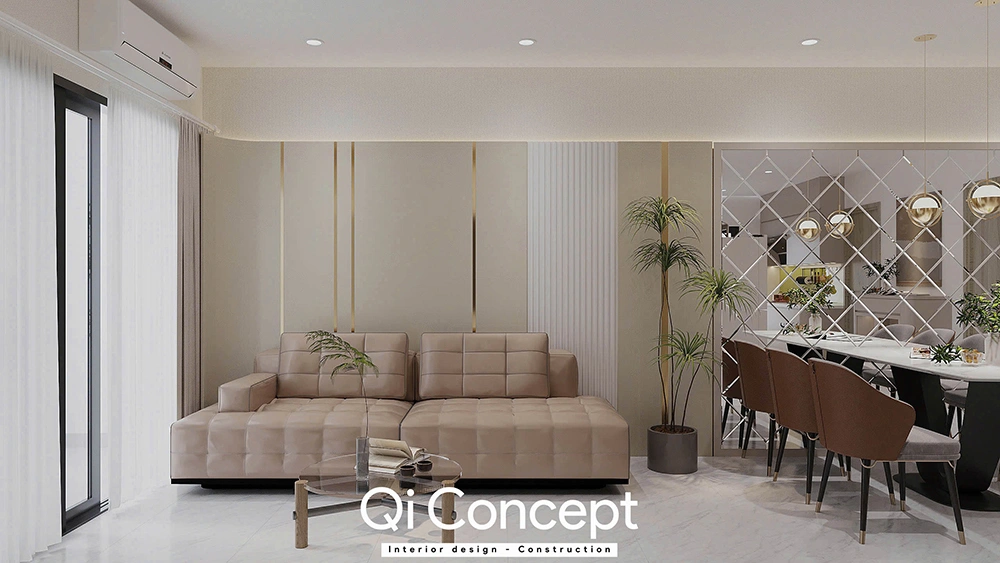 Nội thất phòng khách The River Thủ Thiêm tinh tế