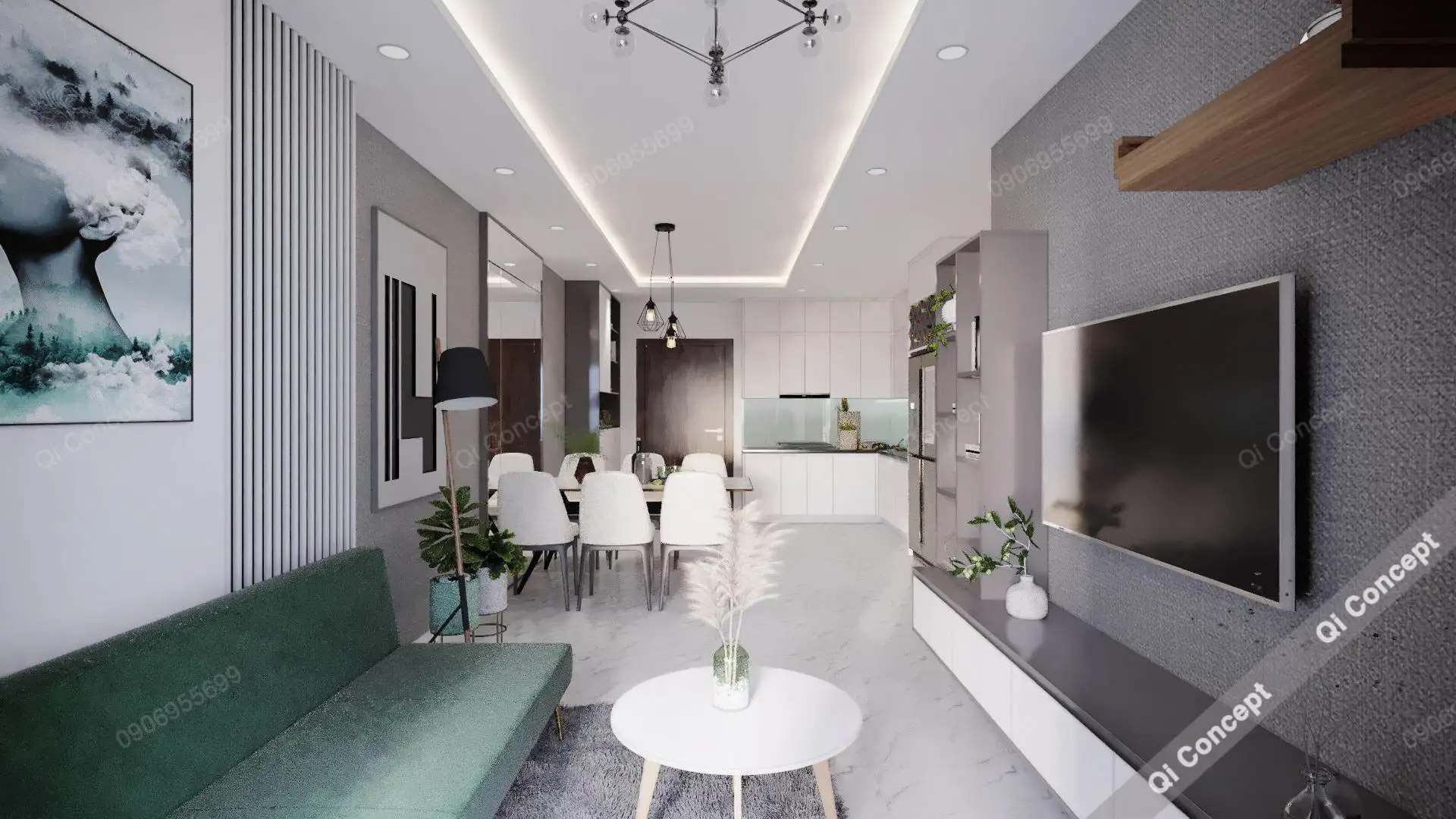 Thiết Kế Nội Thất Bình Thạnh Căn Hộ Chung Cư Richmond 3 Phòng Ngủ