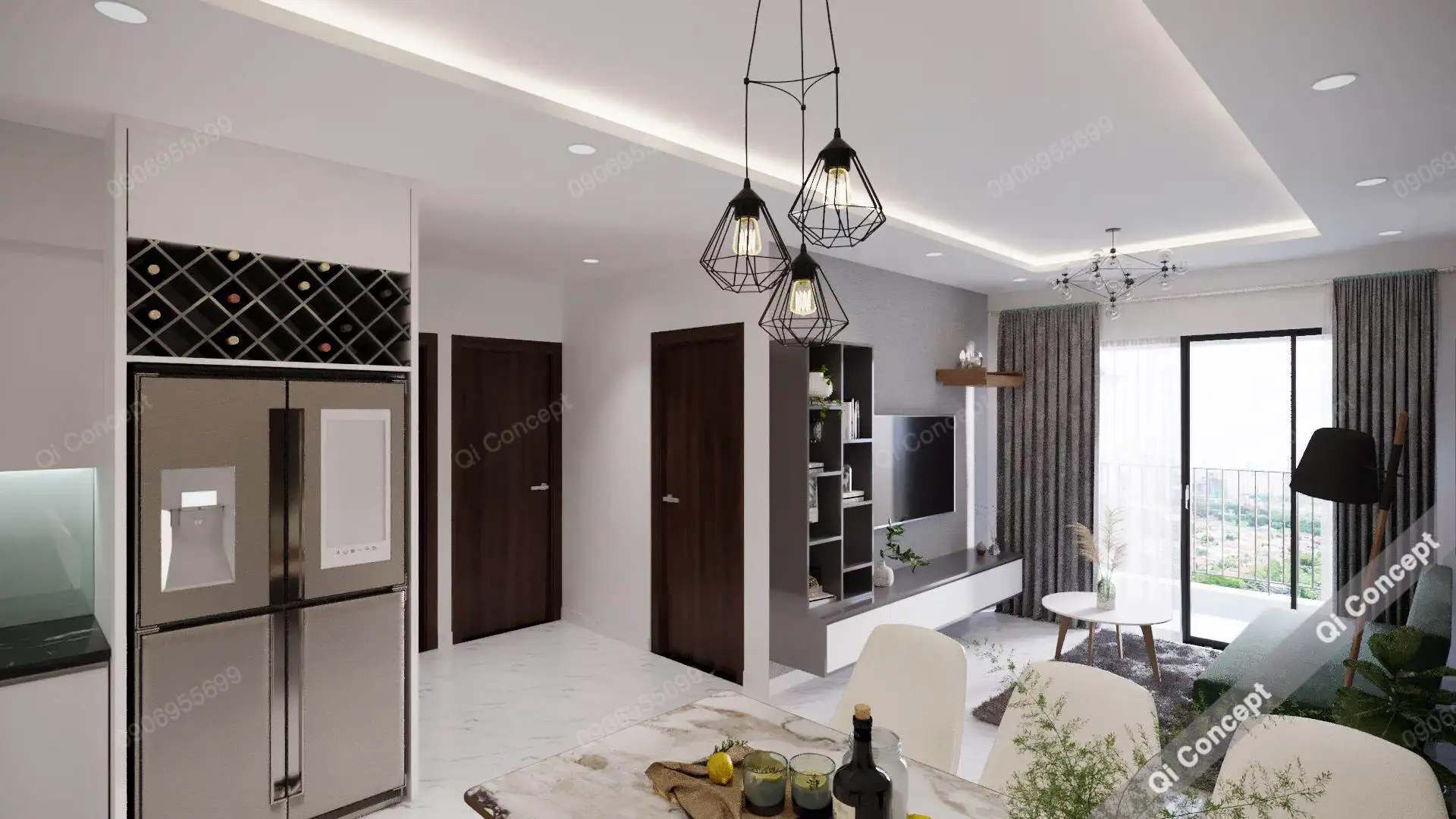 Thiết Kế Nội Thất Bình Thạnh Căn Hộ Chung Cư Richmond 3 Phòng Ngủ