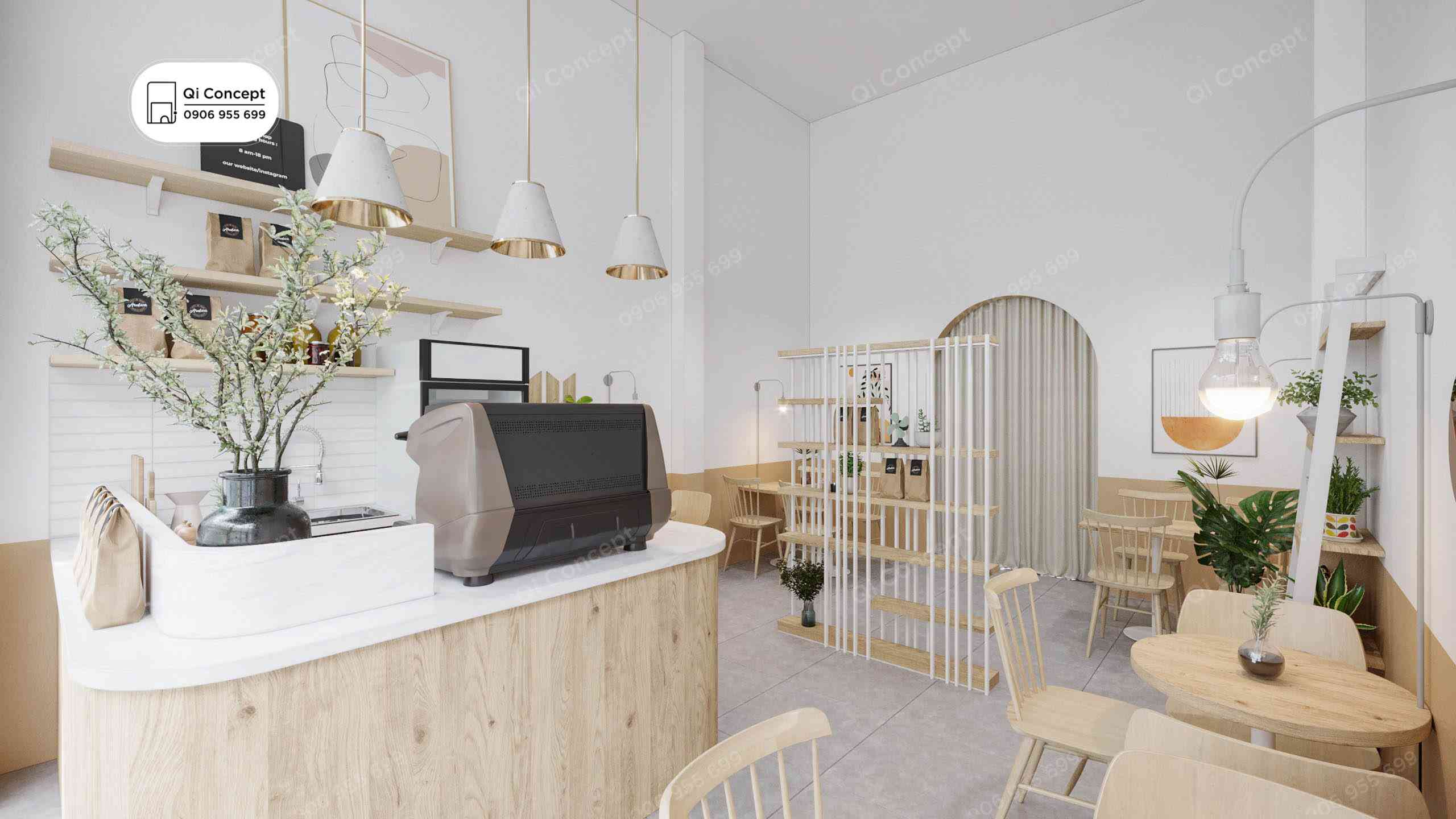 Mẫu Thiết Kế Quán Cafe, Trà Sữa Đẹp Năm 2022 Tại Qi Concept