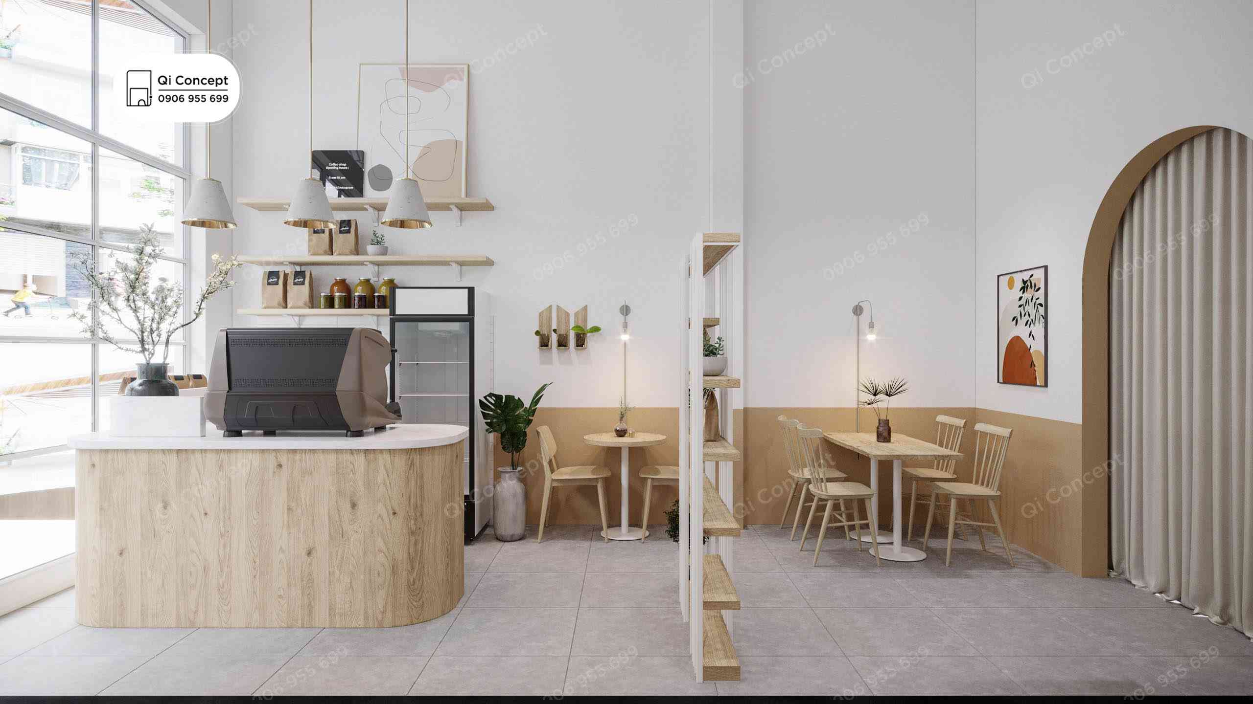 Mẫu Thiết Kế Quán Cafe, Trà Sữa Đẹp Năm 2022 Tại Qi Concept