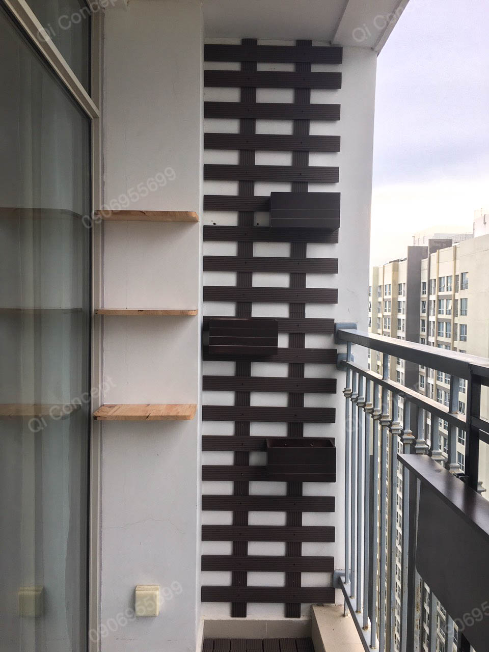 Khu vực ban công nội thất căn hộ chung cư Vinhomes