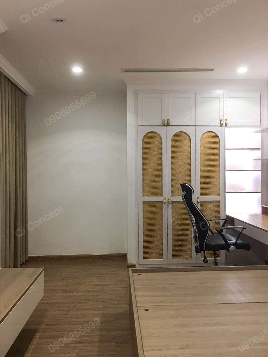 Không gian nội thất phòng ngủ 2 chung cư Vinhomes