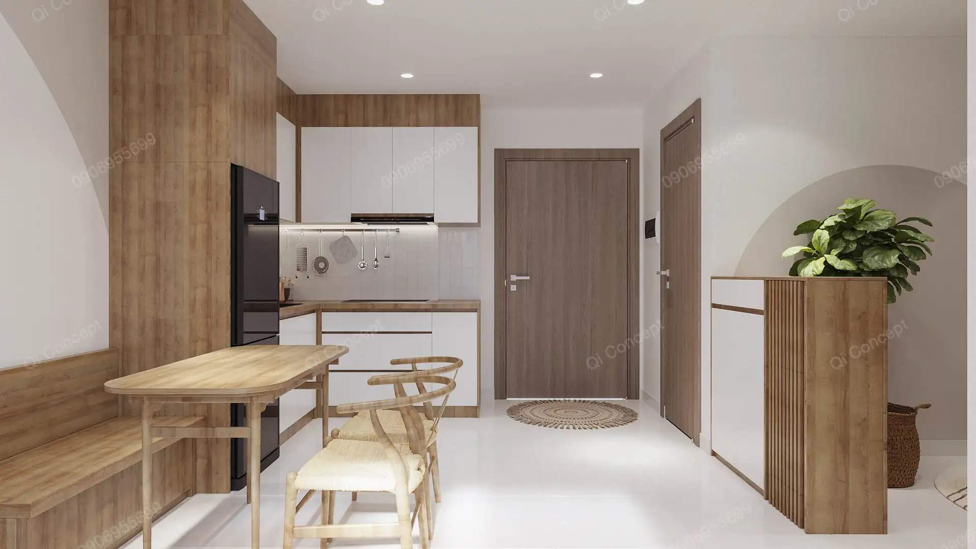 Thiết Kế Nội Thất Căn Hộ Japandi Tòa Origami - Vinhomes Grand Park