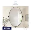 "GƯƠNG OVAL VIỀN NHÔM MÀU ĐEN
