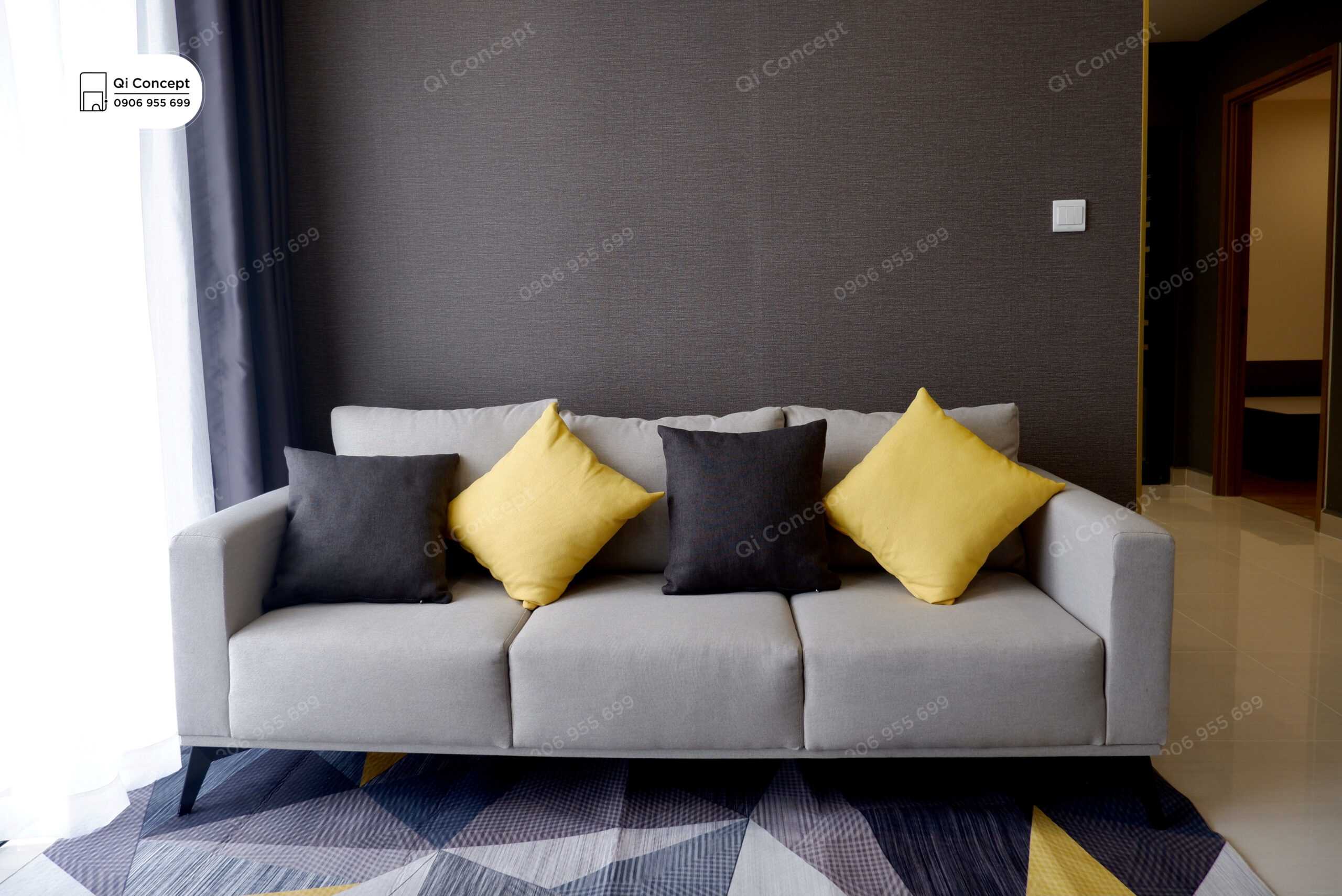 Nghiệm thu thực tế phòng khách Vinhomes Grand Park hiện đại.