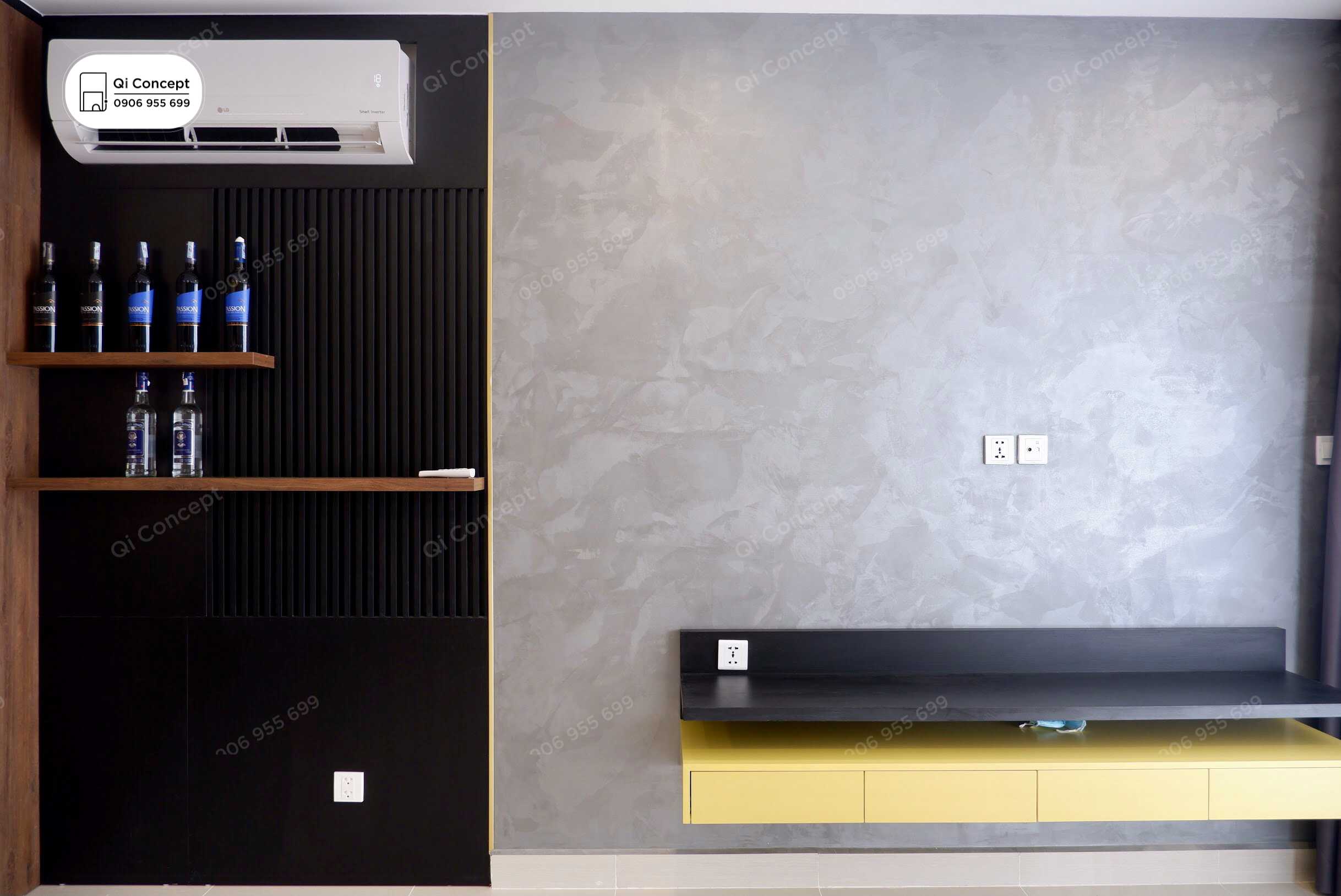 Vách trang trí phòng khách thực tế sắc sảo.