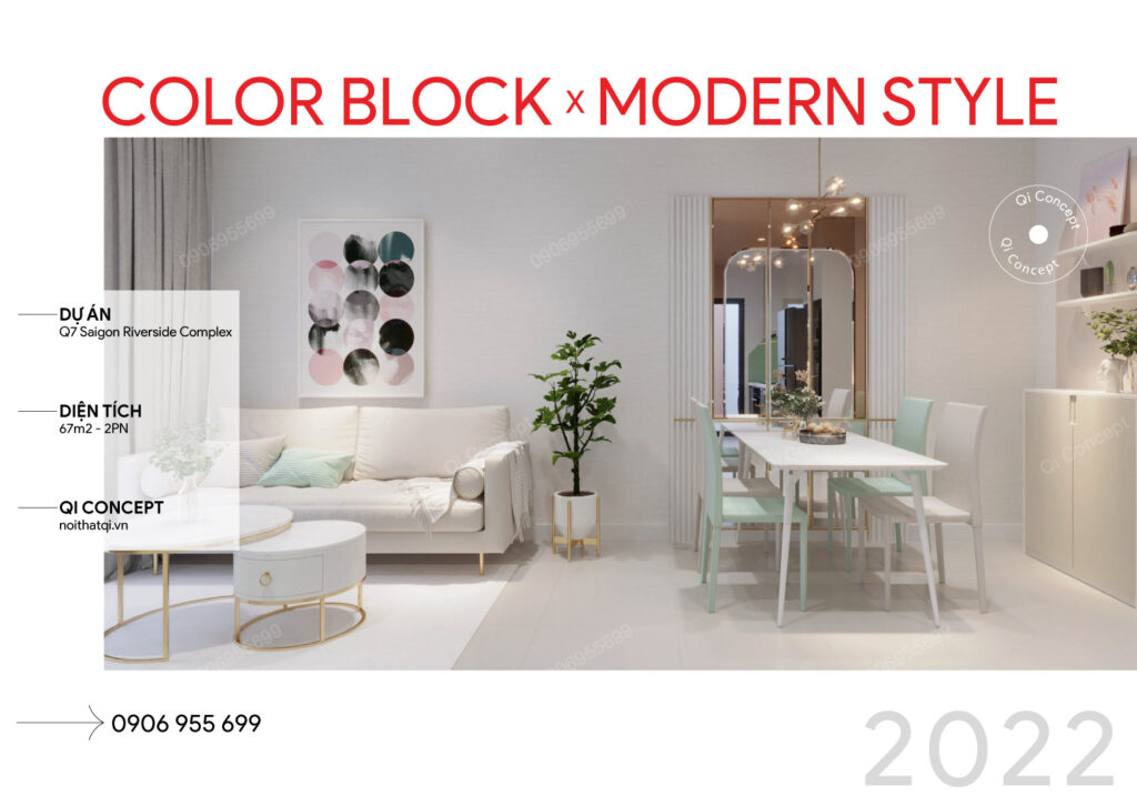 one Xanh Mint Thư Giãn Và Dịu Mát Trong Thiết Kế Căn Hộ Q7 Saigon Riverside Complex