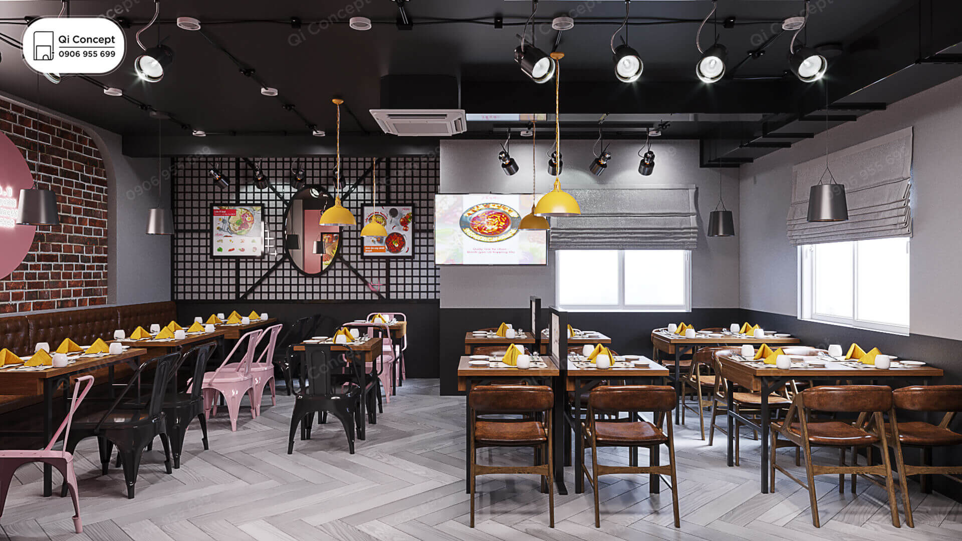 Khi thiết kế nội thất nhà hàng bạn cần chú ý sắp xếp nội thất khoa học