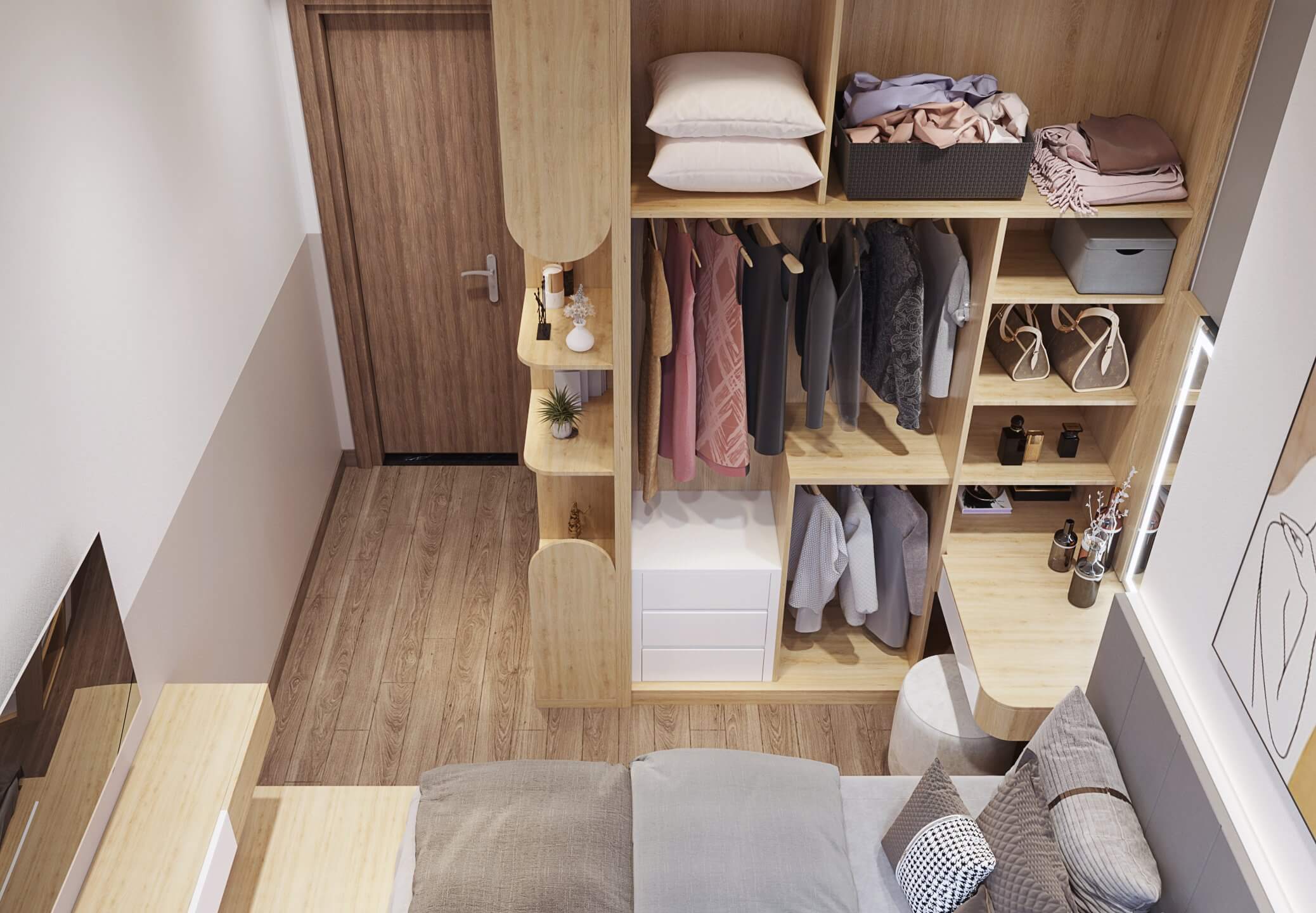 Nội thất phòng ngủ căn hộ Bcons