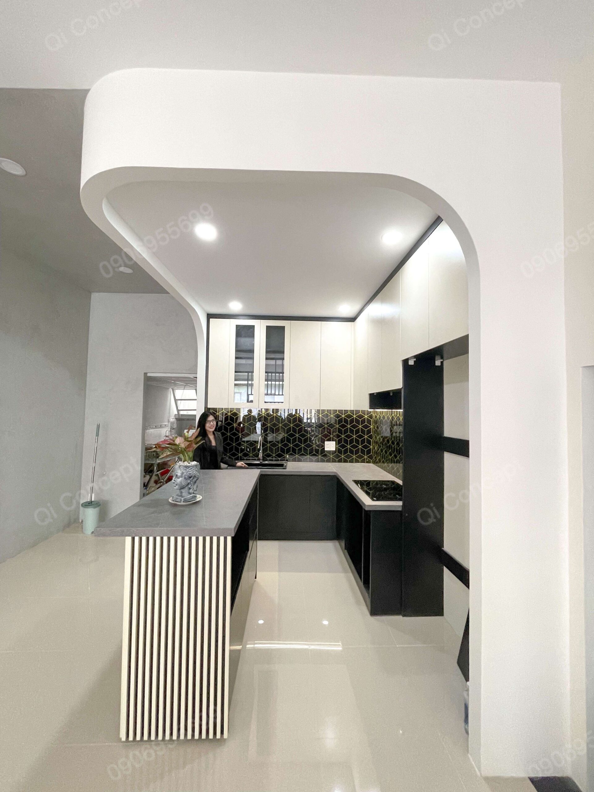 Góc bàn ăn hiện đại thực tế.