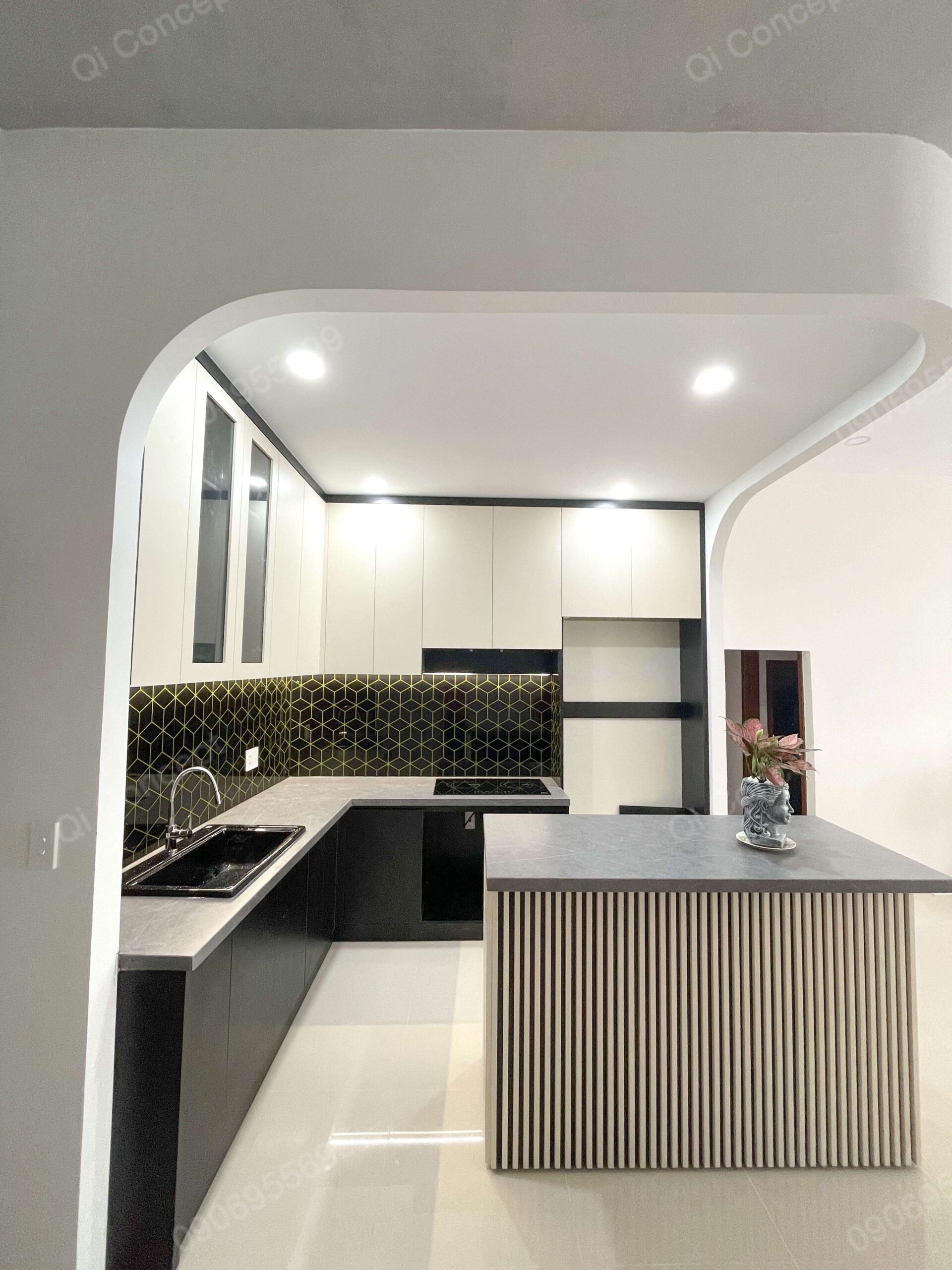 Thực tế thi công tủ bếp kịch trần tại Hóc Môn.