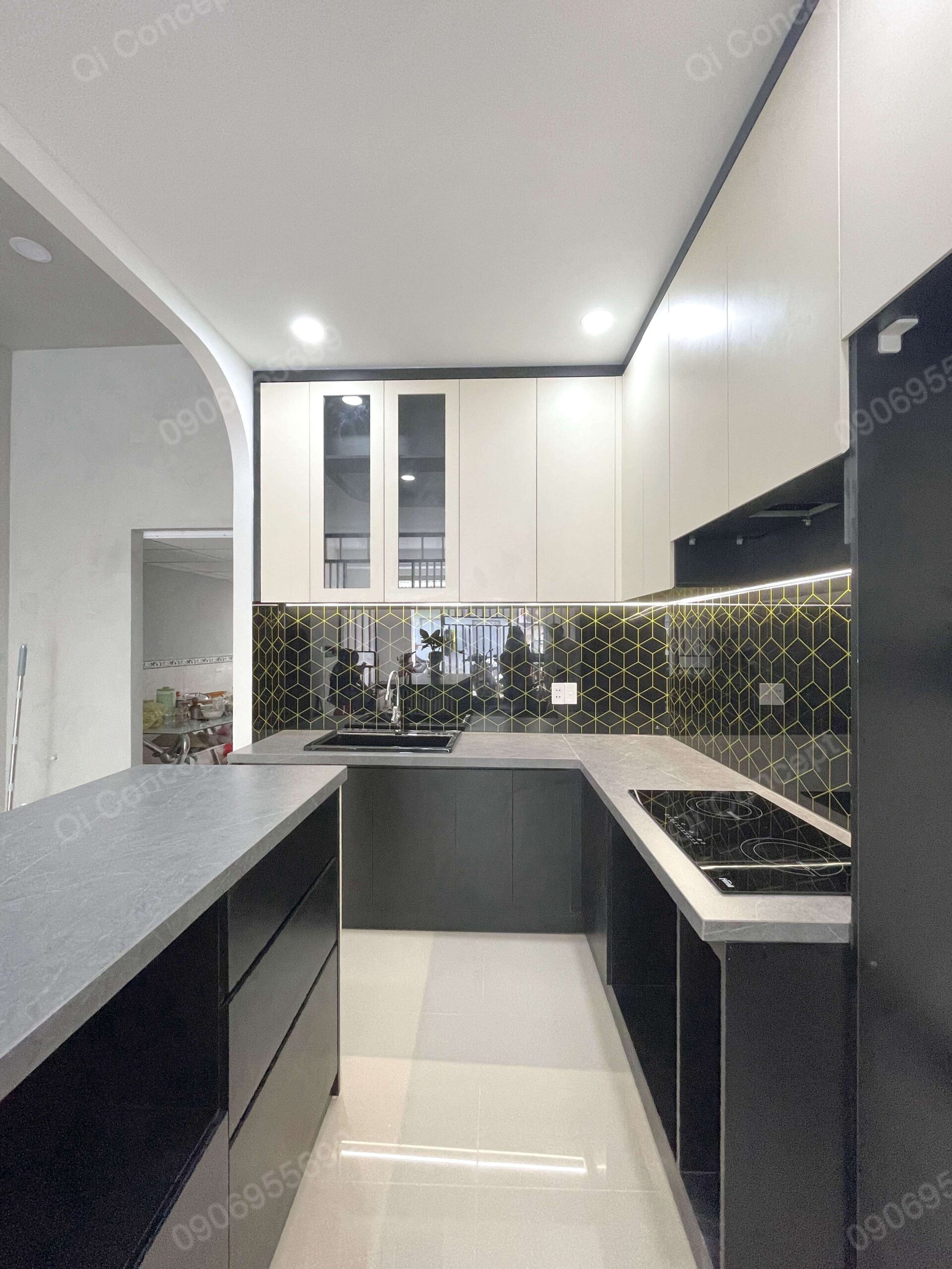 Nghiệm thu thực tế hệ kệ trang trí Industrial.