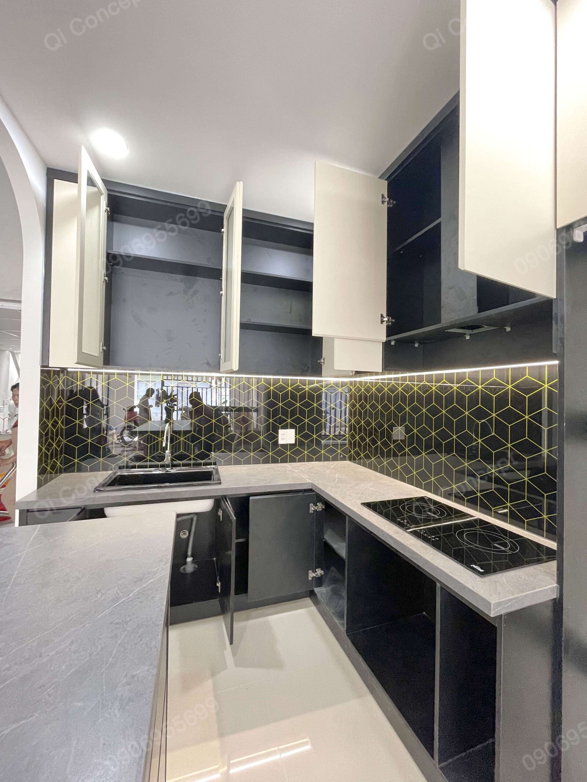 Góc sảnh vào thực tế sắc nét.