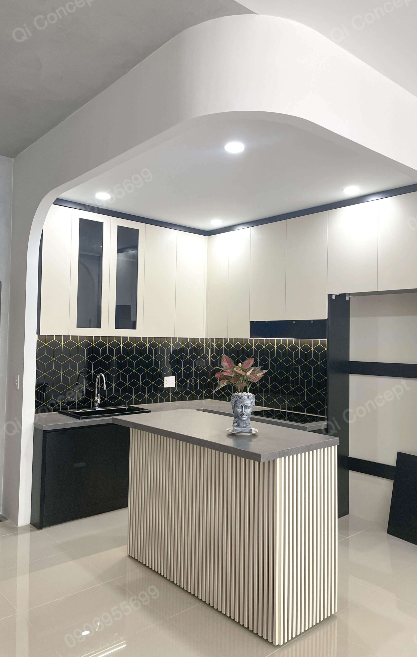 Chi tiết nội thất Industrial sắc nét.