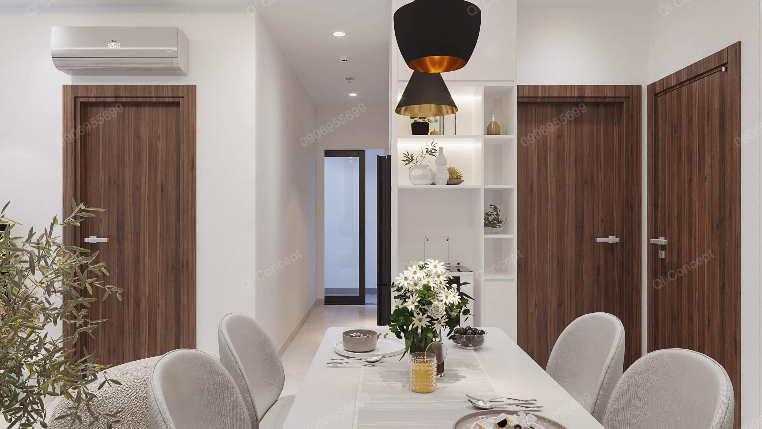 Thiết kế phòng ăn phong cách Color Block - Nội thất hiện đại.