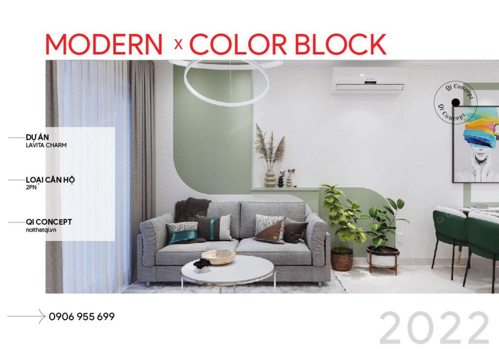 Hút Mắt Với Màu Xanh Mint Nhẹ Nhàng Của Căn Hộ Lavita Charm